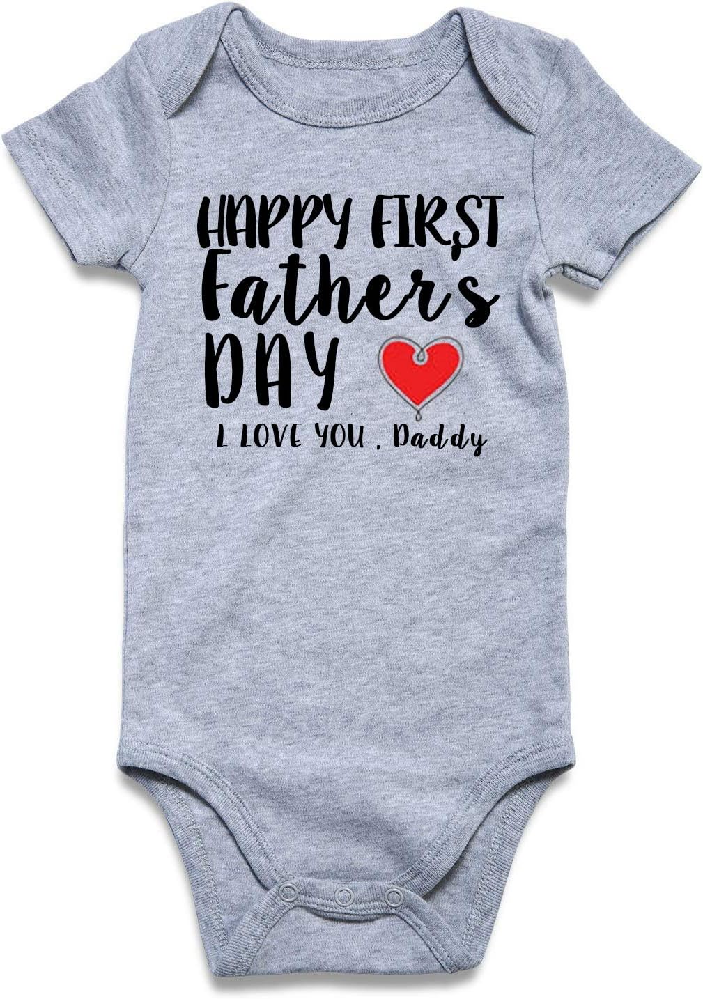 Father’s Day Baby Boys Girls Bodysuits I Love You Daddy Infant Romper Jumpsuit Funny Newborn Unisex Outfit 0-18 Months