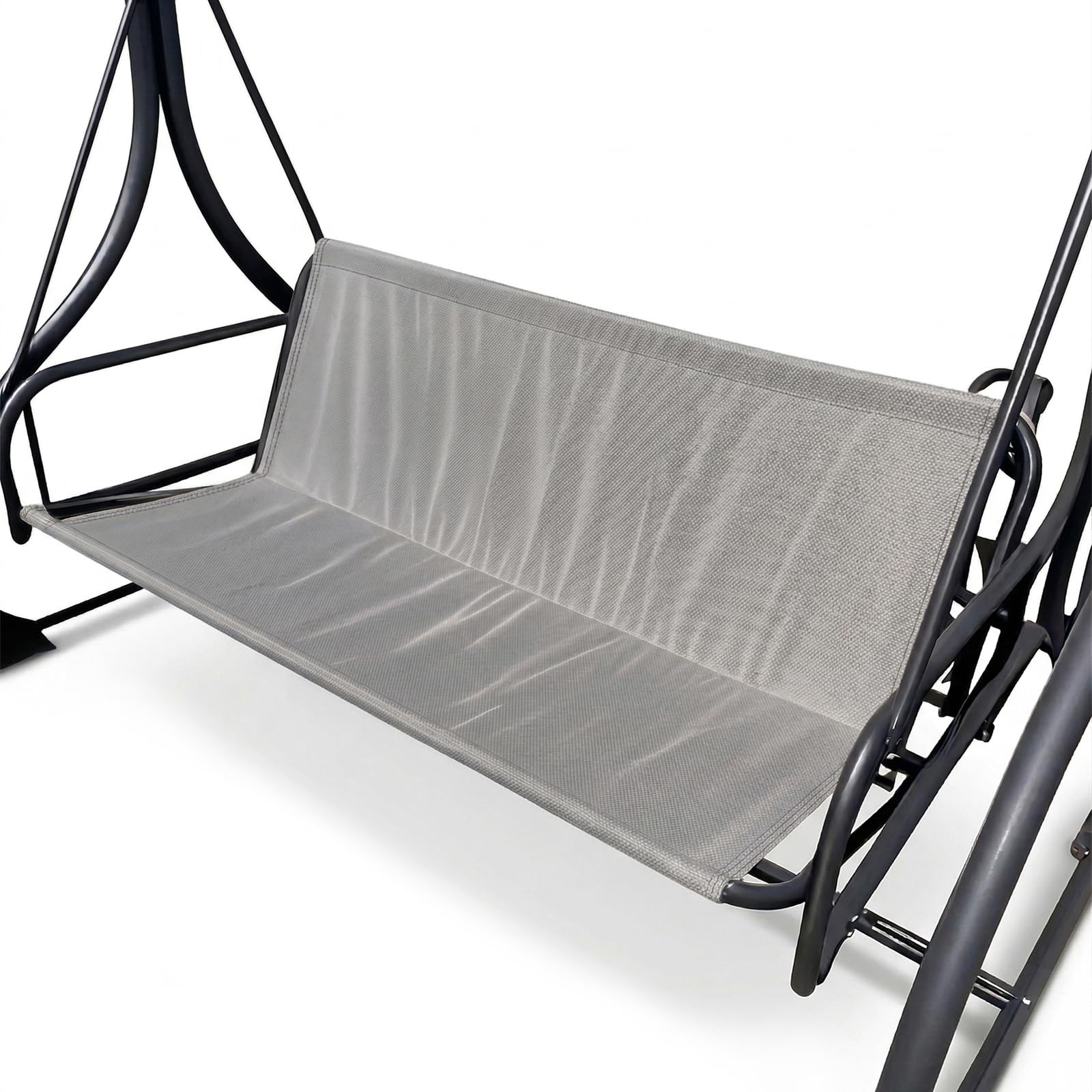 Housse de Rechange pour Siège de Balancelle, Toile d'Assise 600D Oxford Imperméable, Remplacement pour Balançoire de Jardin 2/3 Places, Haute Résistance et Durable,Gris,160x58x58cm