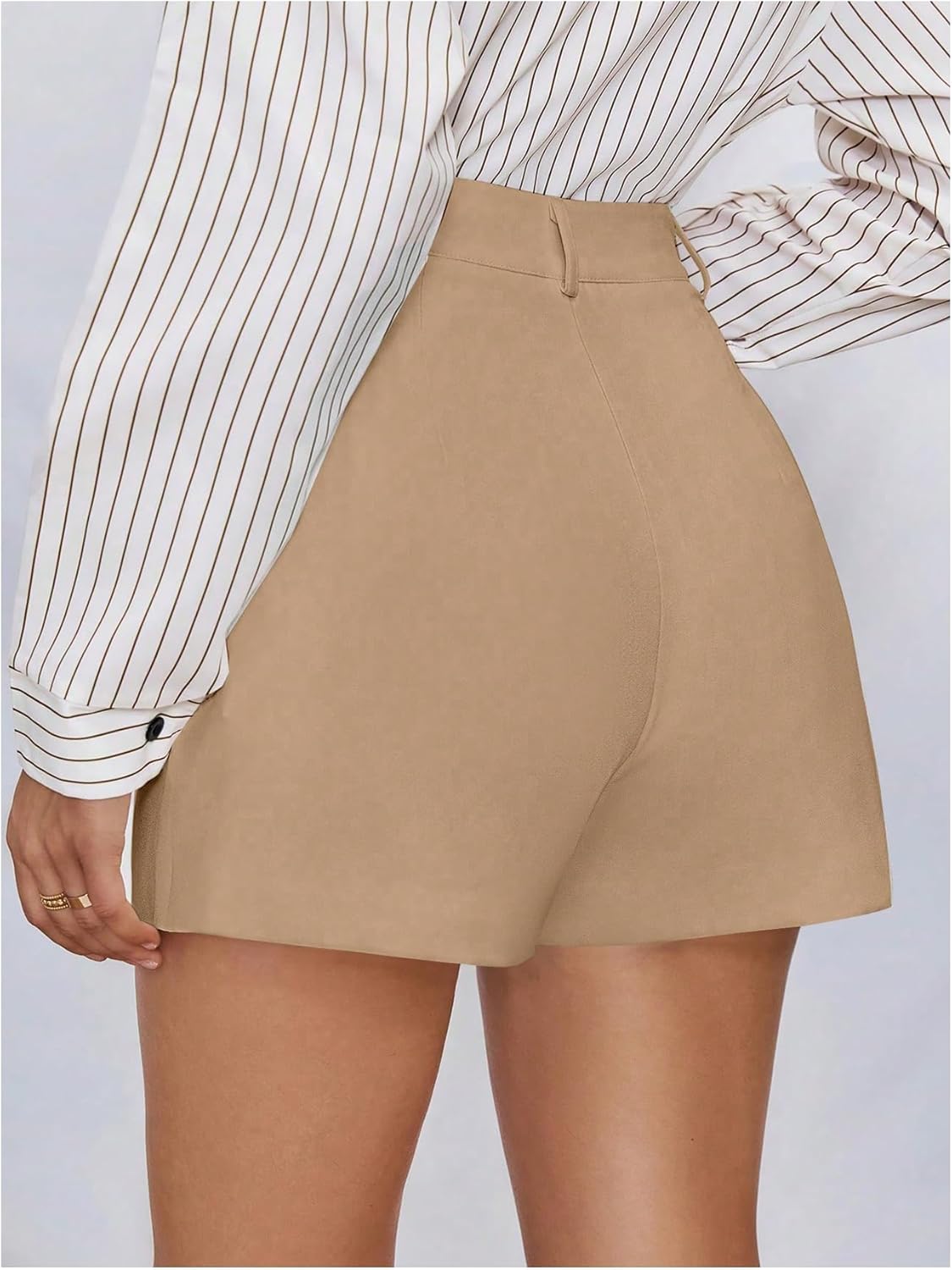 WDIRARA Women's Summer Dressy High Waisted Shorts Wide Leg Comfy Work Casual Shorts - Image 2