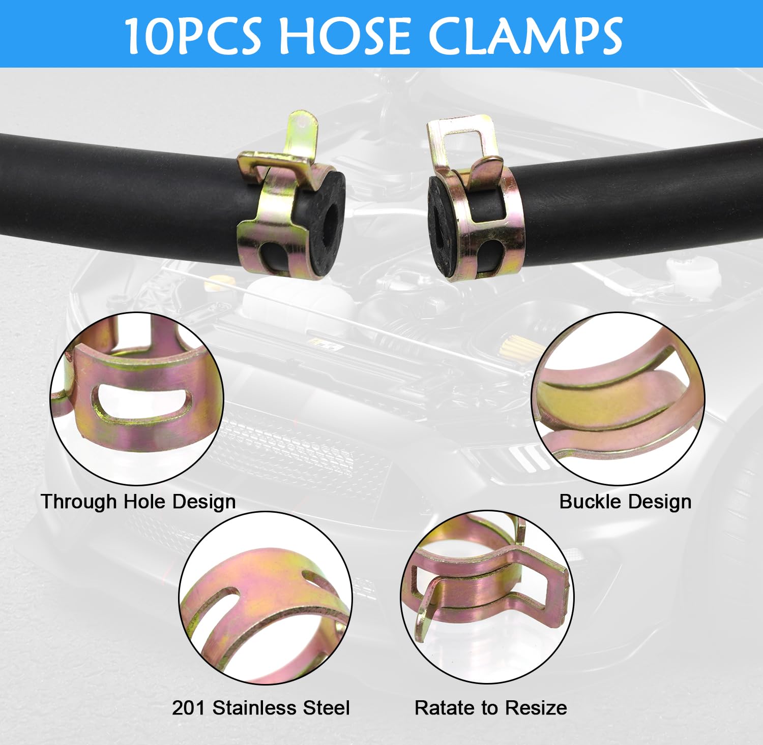 Kit Tubo Benzina 6 Mm Per Moto - 1 Metro + 10 Fascette - Per Carburante Diesel - Foto 9