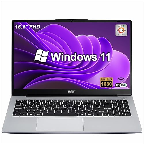 Acer Aspire 3 Premium Laptop | AMD Ryzen 7 7730U CPU | 15.6" FHD Display | Backlit Keyboard | 32GB RAM | 1TB SSD | Win 11 Pro | Pure Silver | School, Business & Productivity