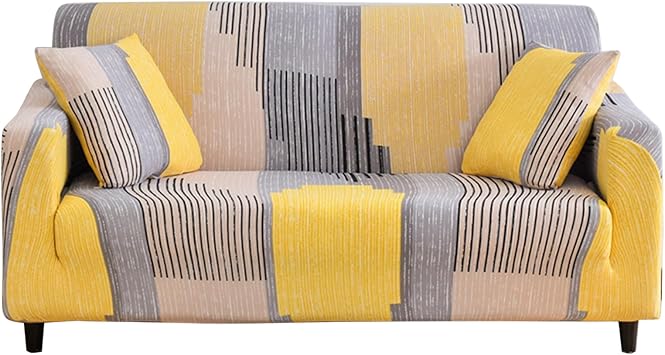 Vierkante poef hoes voetenbank beschermer hoezen kruk poef hoezen stretch met elastische bodem, feature getextureerde geruite stof wasbaar in de machine (Color : #2, Size : 45x45cm