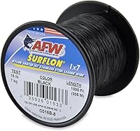 Vista 83 de Alambre de pesca americano Surflon recubierto de nailon 1x7 de acero inoxidable, línea líder de pesca para agua salada, prueba de 10 libras - prueba