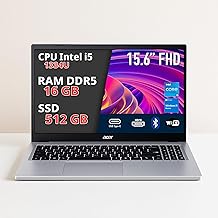 Acer Aspire Go i5-1334U Laptop 16GB DDR5 RAM 512GB SSD, Notebook, Laptop with Wi-Fi 6, BT 5.0, 2x USB-C, 15.6" Full HD Display, Ideal Laptop for Office, Students and Home