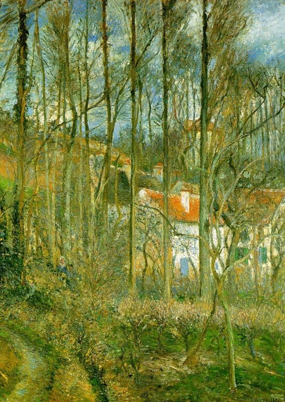 Poster Camille Pissarro The at L'Hermitage LIBINUP grand format 50x70cm tableau impressionniste