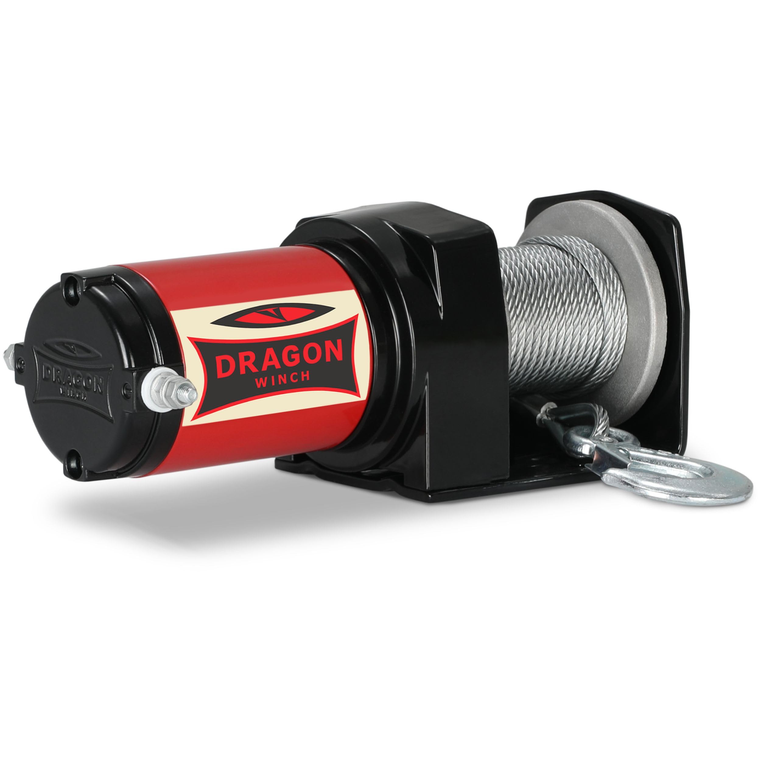 DRAGON WINCH - Elektrische Seilwinde 12V Maverick I 2000 lbs (907 kg) I Offroad Seilzug mit Stahlseil 10m I für Pflüge, Quads, ATV, UTV I 12V Seilwinde mit Zubehör I keine Fernsteuerung