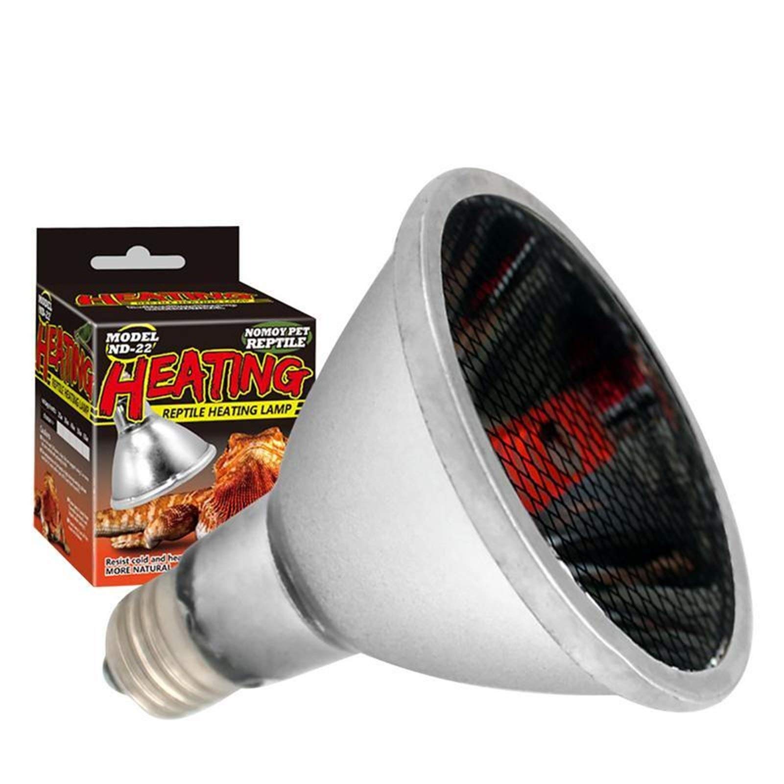 Chauffe-mains Chauffage rapide Reptile infrarouge lointain chauffage lampe Sun Dome Lampe Reptile Terrarium Tortue Lézard lumière chaude lampe en céramique (Color : 60w)