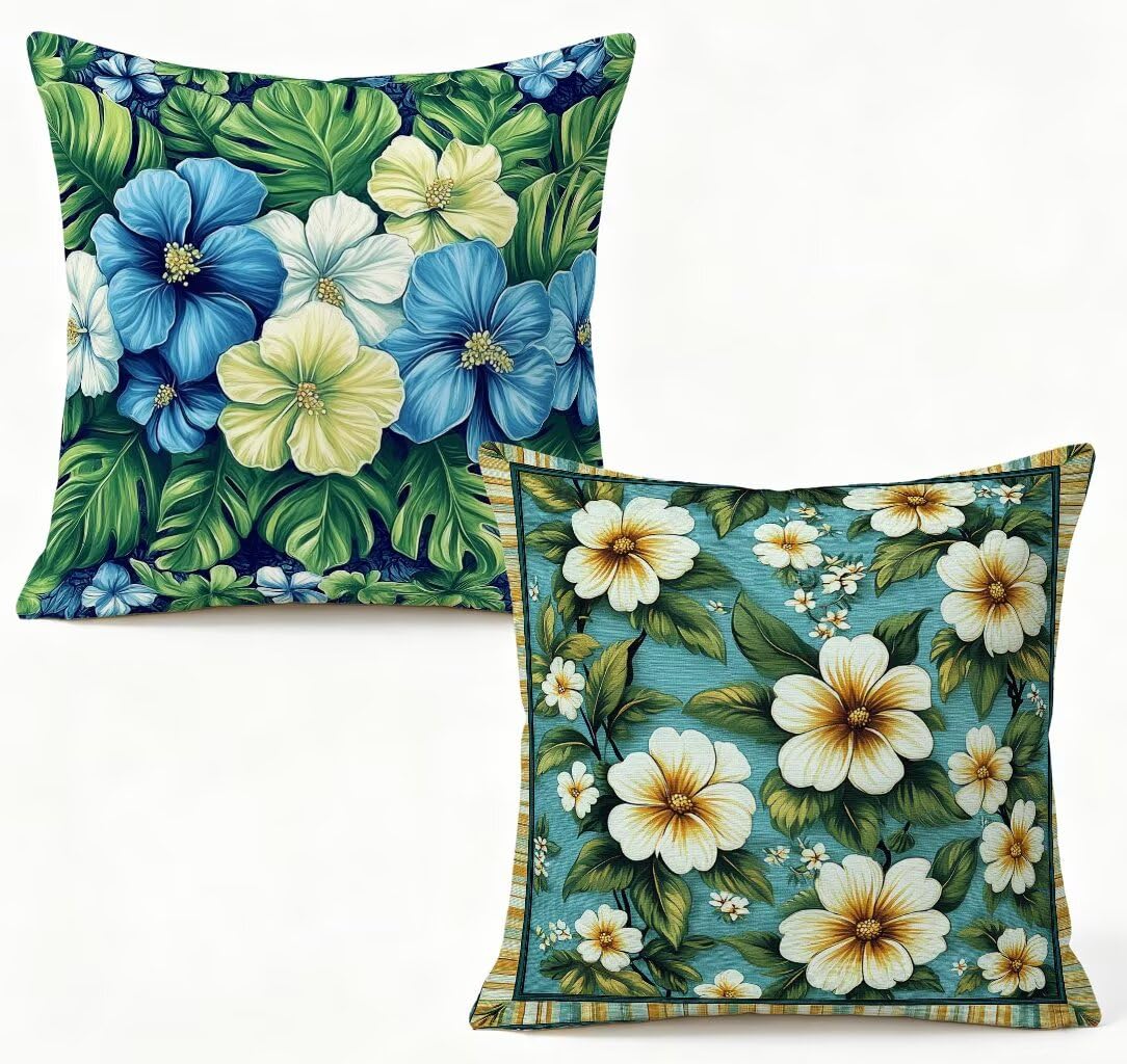 Coussin canape 70 x 70 fleur lot de 2 pour sublimer votre salon et jardin