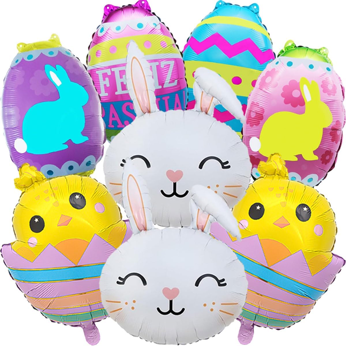 Easter Balloons Cute Bunny Balloons Easters Egg Balloons for Easter Party Decorations Supplies