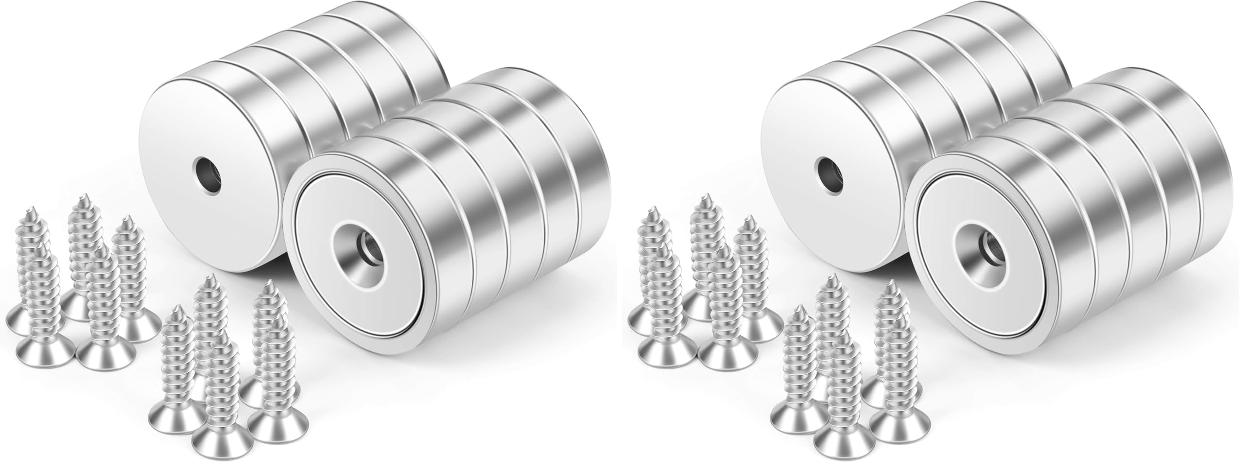 Neosmuk Magnets with Screws,22lbs+ Heavy Duty Rare Earth Neodymium Mounting Magnets with Holes, Countersunk Round Disc Industrial Magnets for Wall Mounting, 10 Pack — Amazon image 21