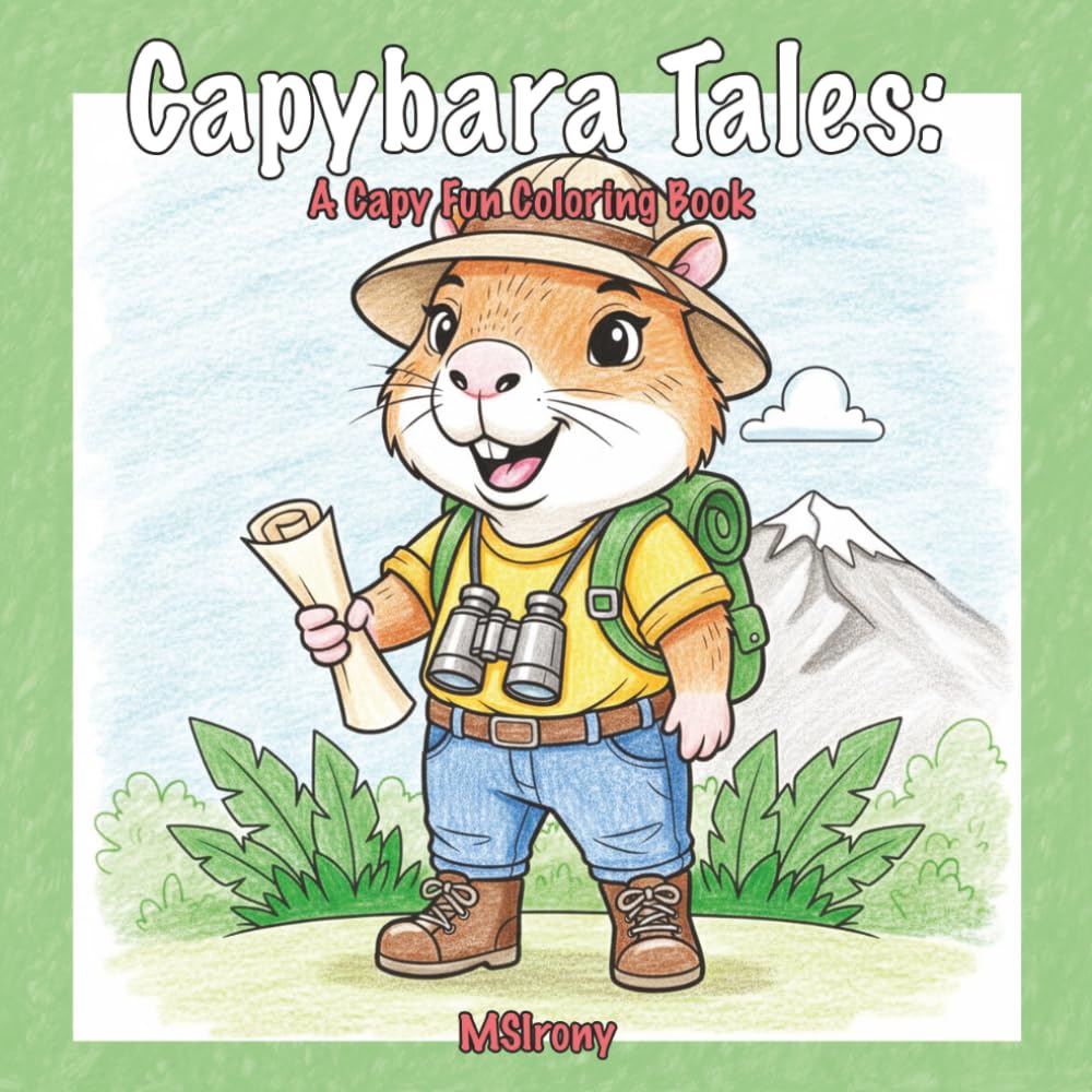 Capybara Tales: A Capy Fun Coloring Book: Cute and Cuddly Capybaras in Everyday Life