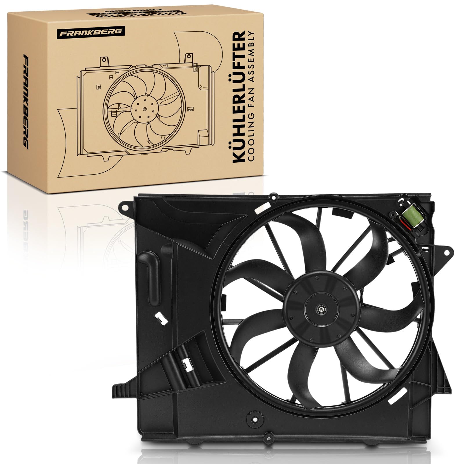 Frankberg Ventilateur de radiateur, turbine, refroidisseur d'eau, diesel, | Compatible avec: Mokka/Mokka X J13