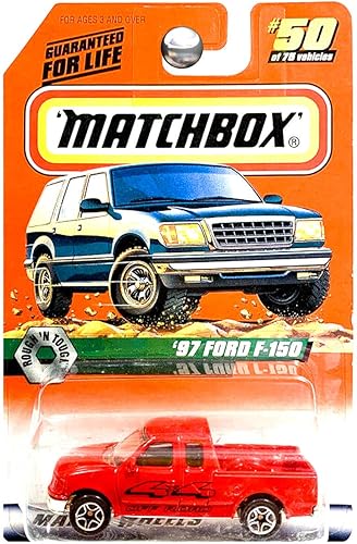 1997 Matchbox Car N.º 50 de 75 '97 Ford F-150 Escala 1:64
