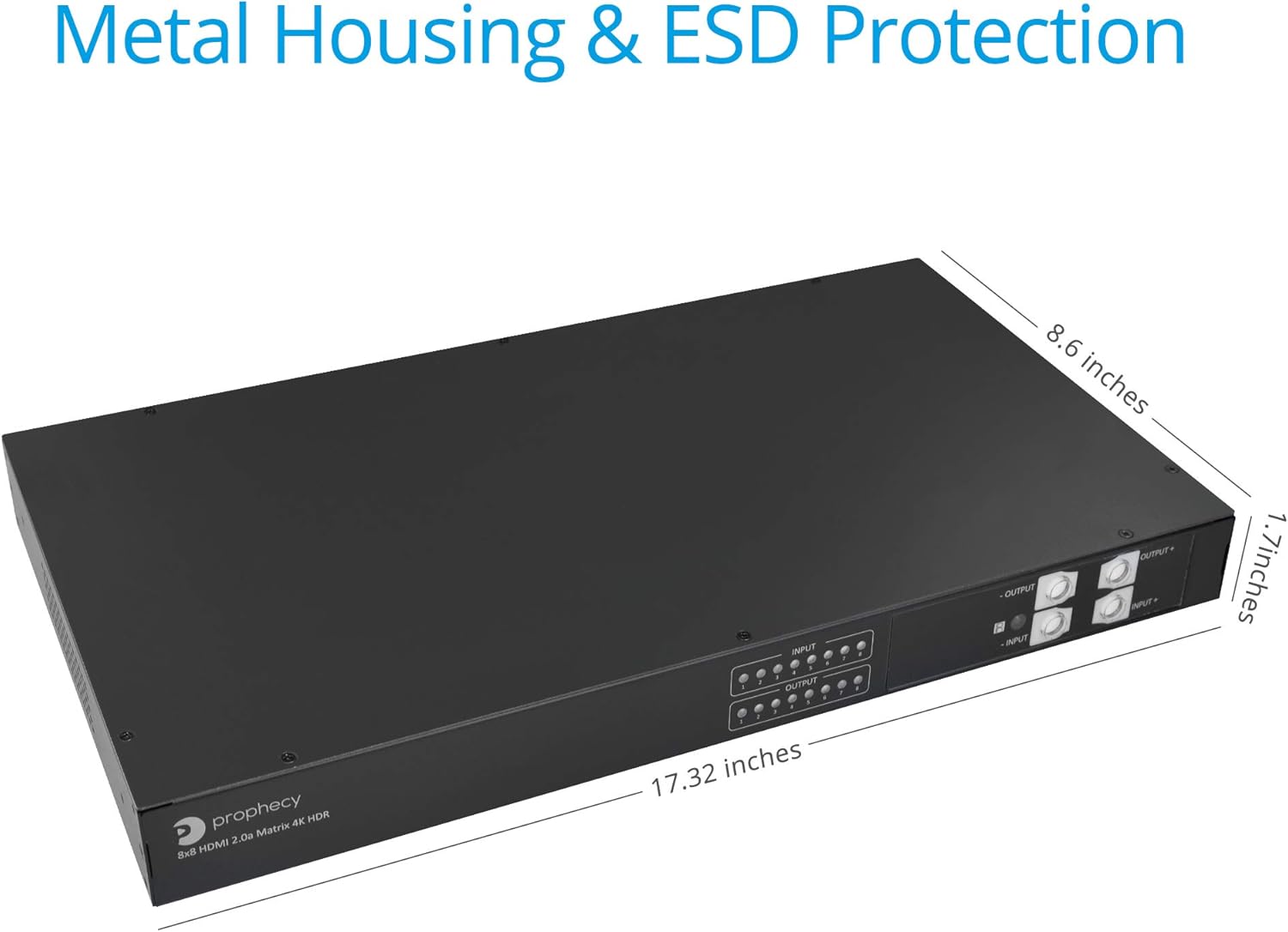 Flash Deals - 70% OFF gofanco Prophecy 8x8 HDMI 2.0 Matrix Switch 4K 60Hz YUV 4:4:4 HDR, HDMI 2.0a, HDCP 2.2, 18Gbps, Audio Extraction, Alexa Voice Control, RS-232, Web GUI, IP & Cloud Control, Control4 (PRO-Matrix88-aud)
