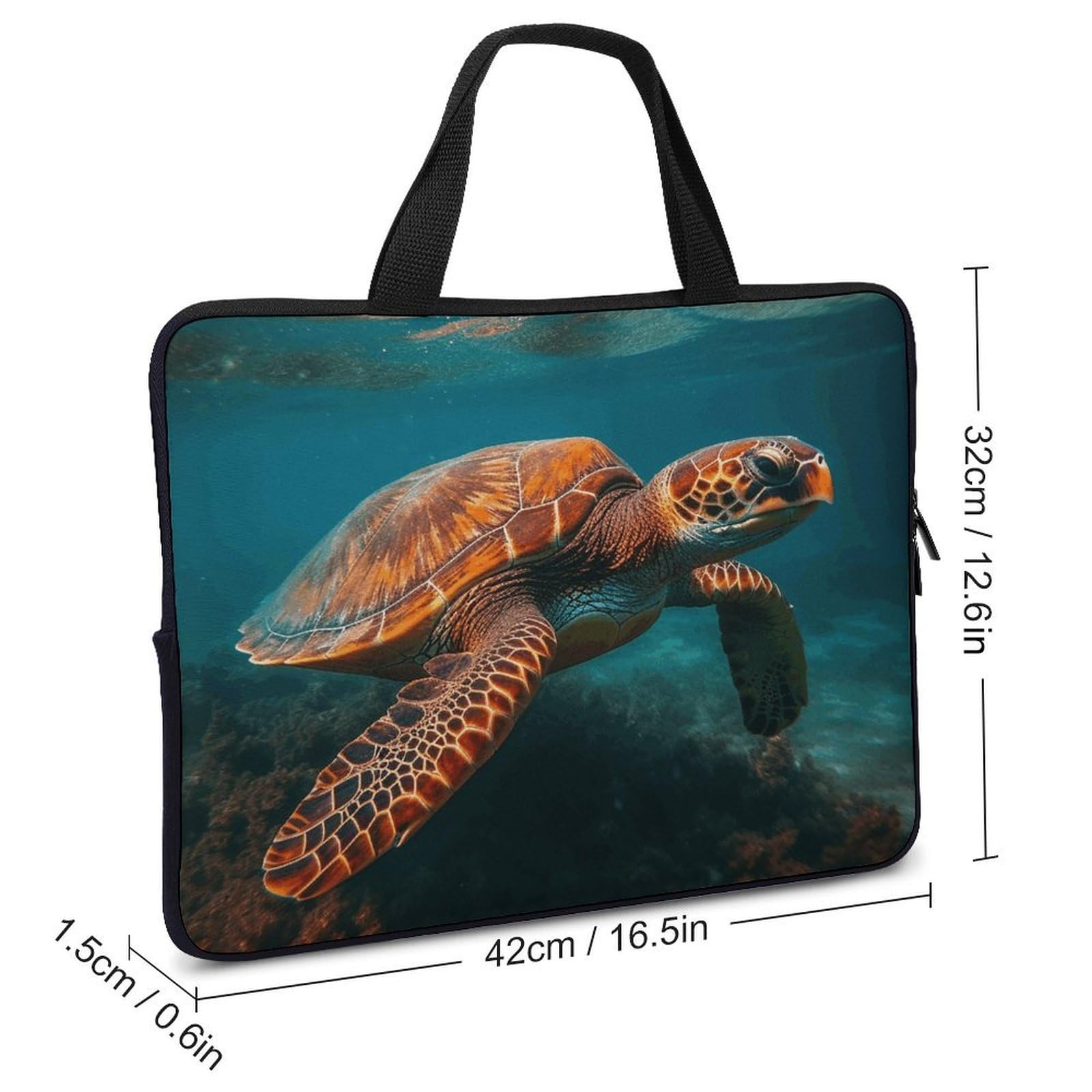 Housse de protection ultra fine et étanche pour ordinateur portable de 17" Motif tortue de mer