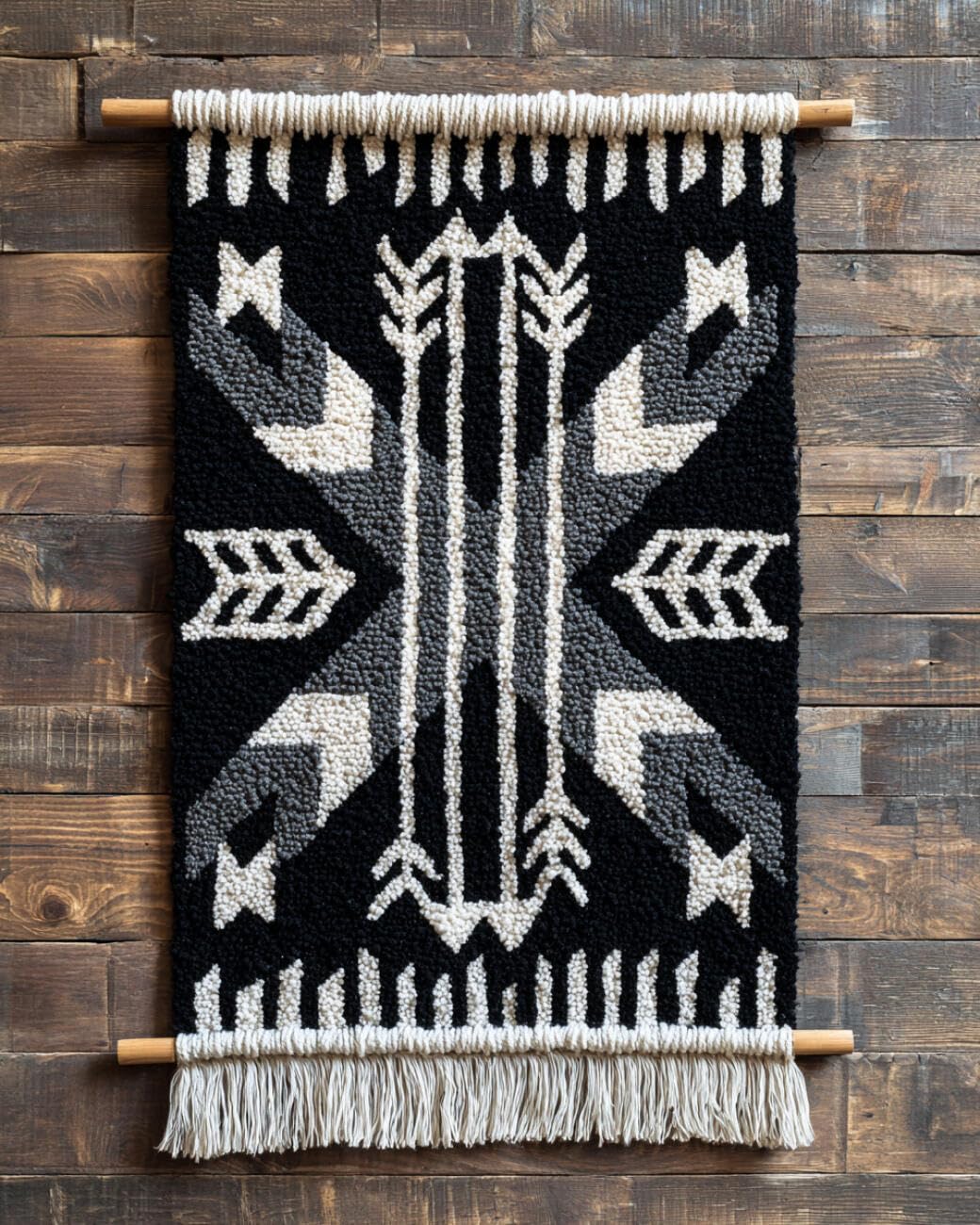 Henypt DIY Latch Hook Rug Kit Ethnic Patterns 52x38cm