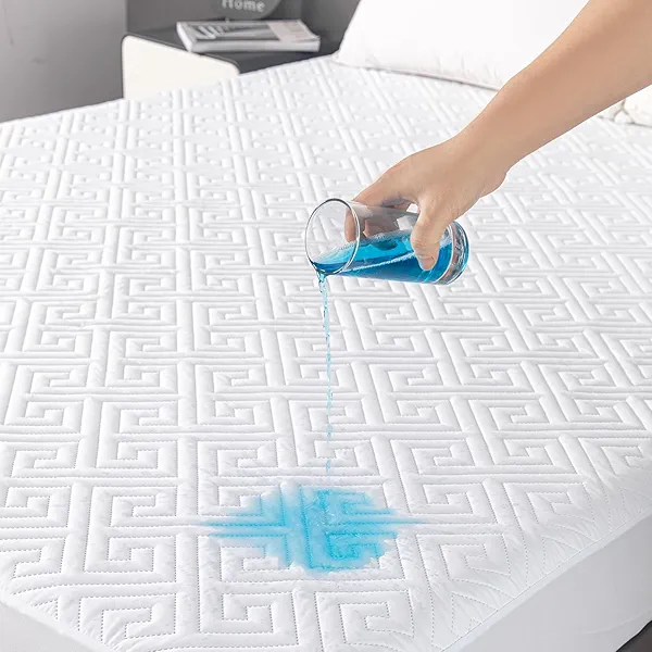 100% Waterproof Mattress Protector Queen,Breathable Quilted Bed Mattress Cover 325GSM,Hypoallergenic Noiseless Soft Mattress Pad Cover,6"-18''Deep Pocket Fitted Sheet,Vinyl Free Machine Washable