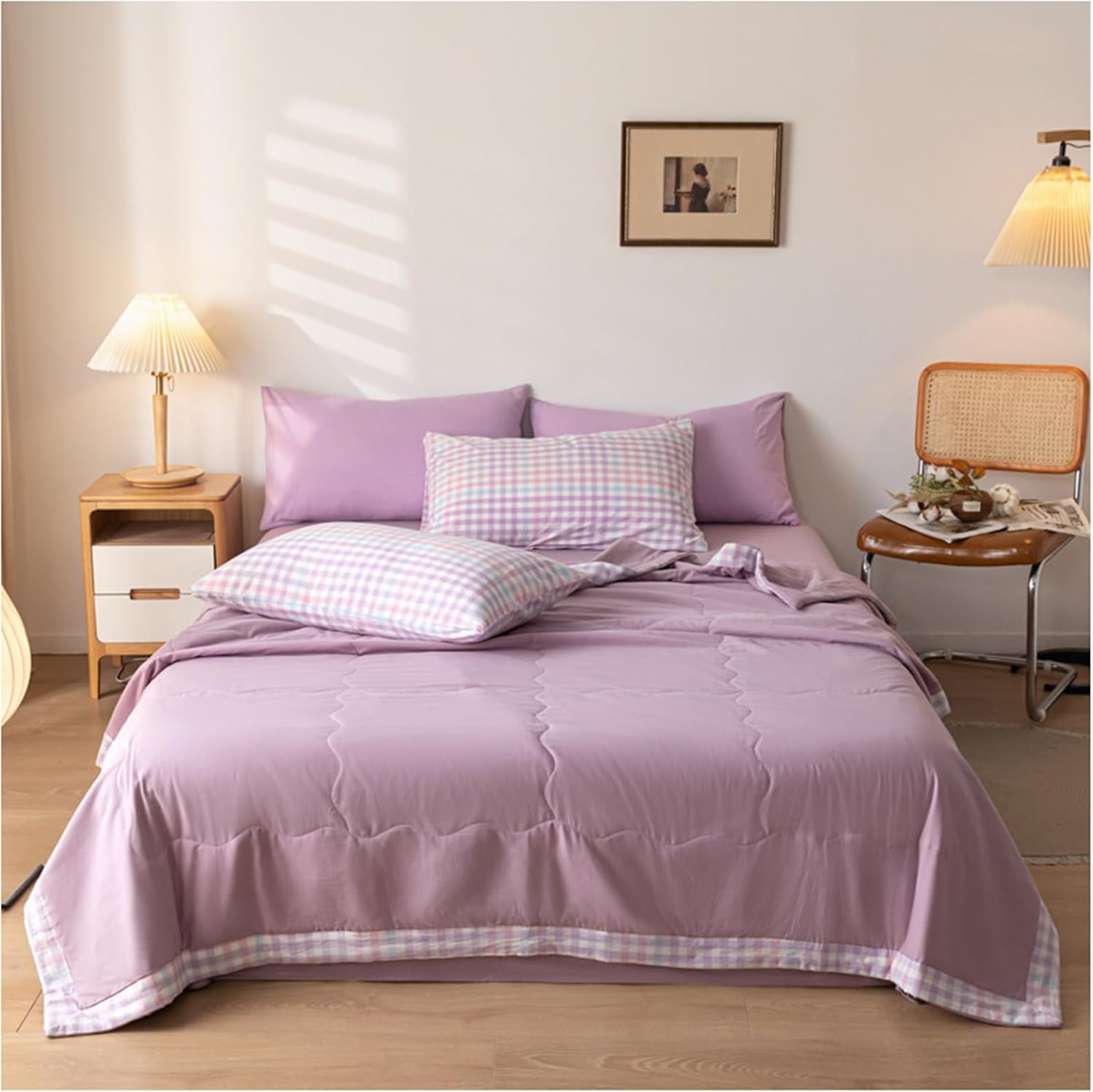 Summer Duvet, Light Soft and Comfortable Duvet, Thin and Light Duvet for Summer, Washable, Cooling Summer Duvet, Breathable, Washable, Soft Blanket in Cool Fibre (O, 150 x 200 cm)