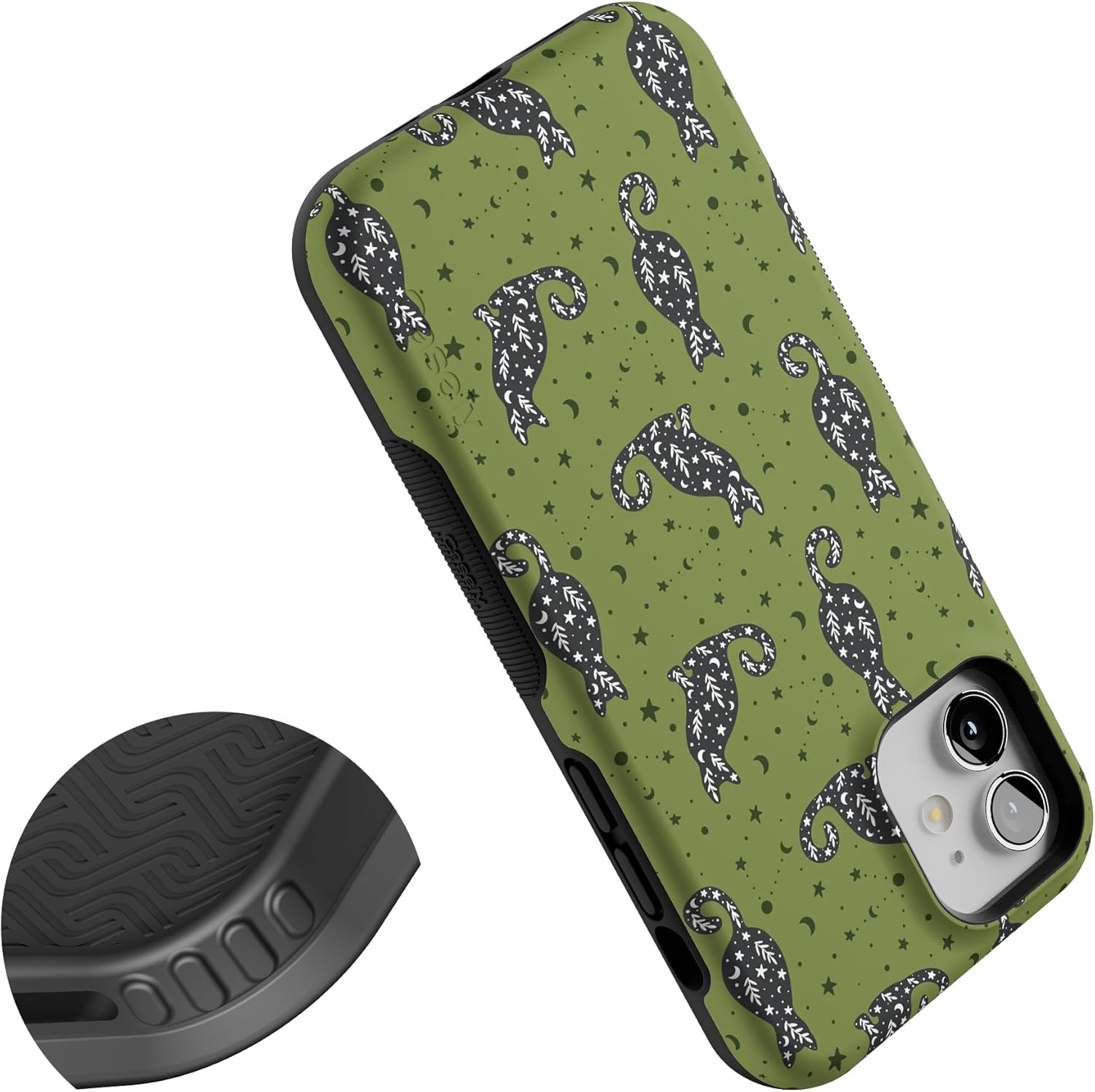 Casely iPhone 12 Mini Case | Sabrina's Bestie | Black Cats | Bold Protective Design | MagSafe Compatible Design
