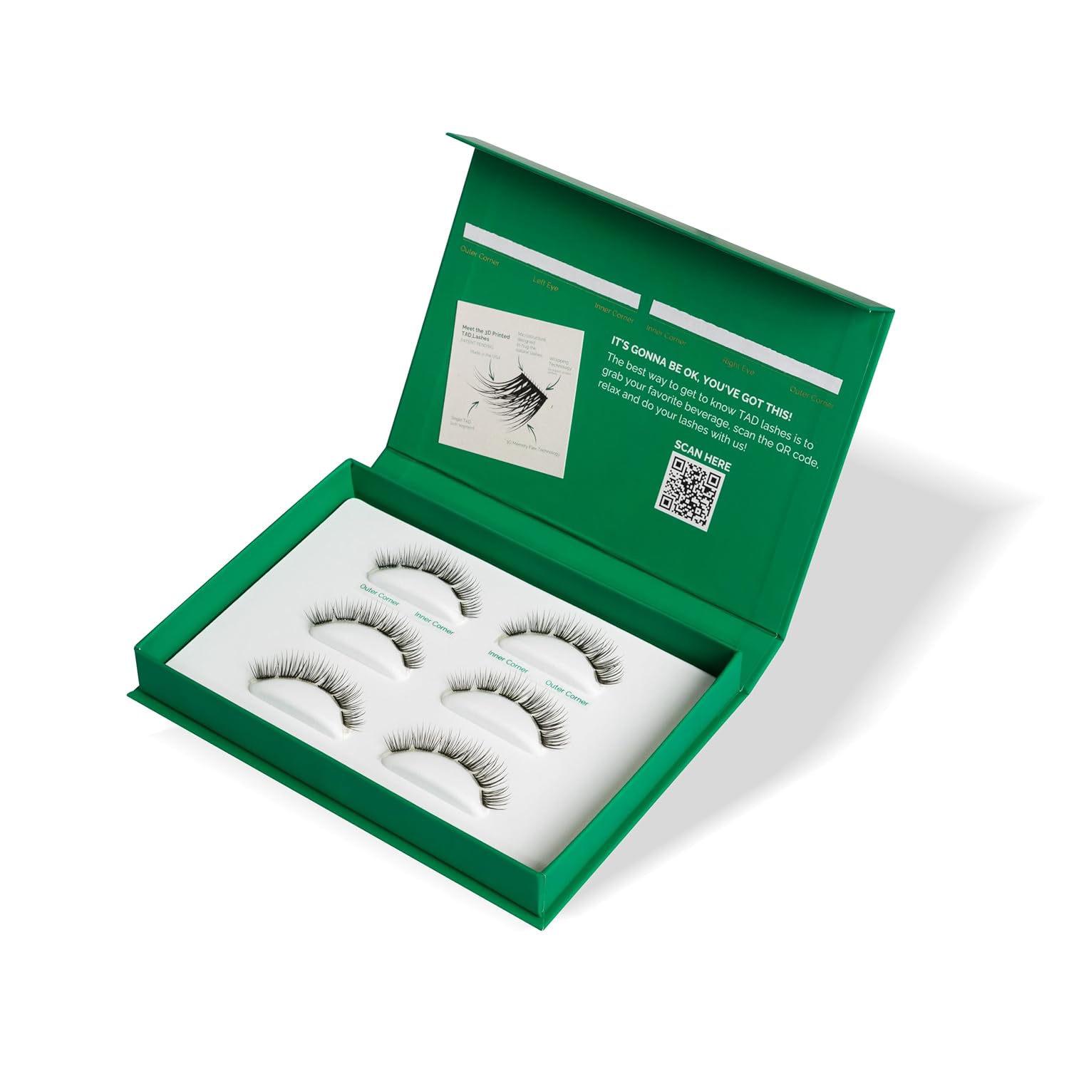 TAD Beauty Bliss DIY Lash Clusters 3 Pairs 8–14mm C Curl – 3D Printed Individual Lashes Never Lose Curl – Natural Look Patent Pending Soft Band Made in USA False Eyelash Segments Wispy Volume (Mini)