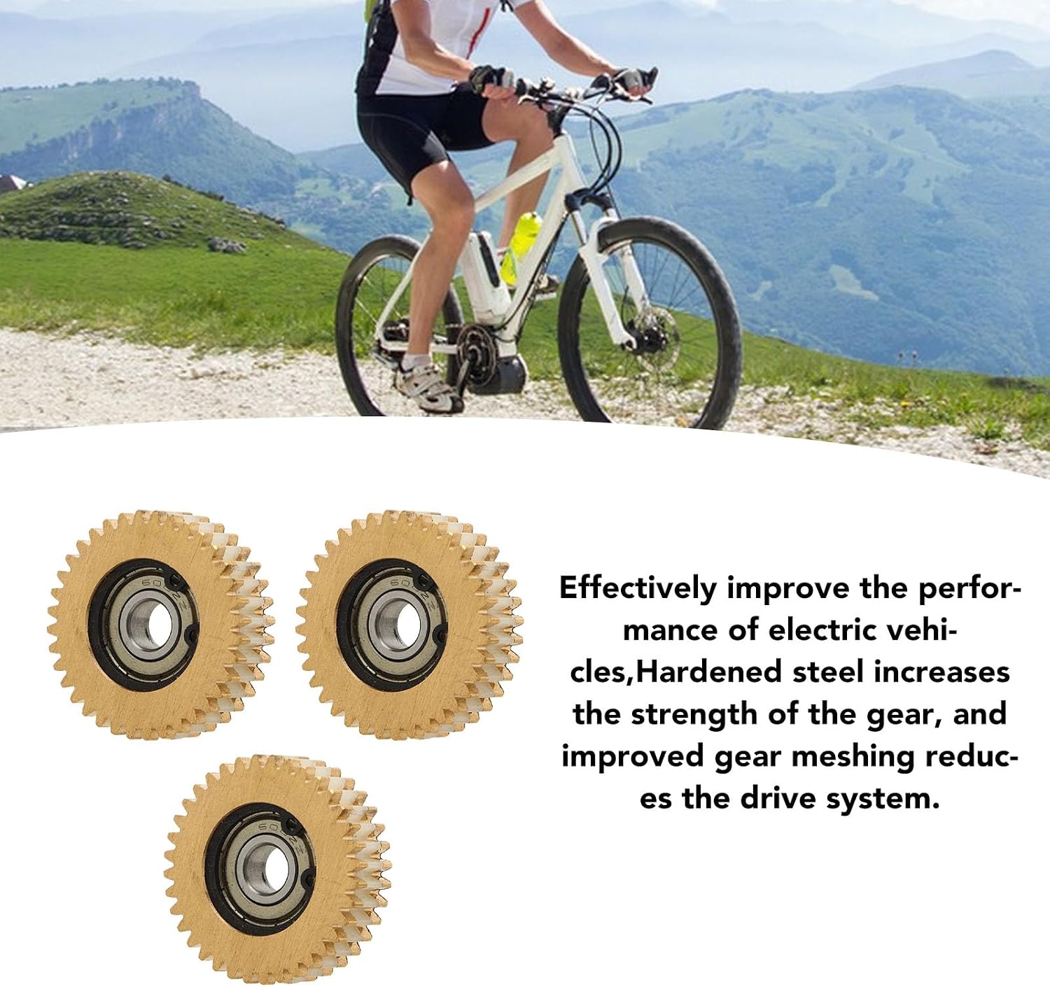 Alomejor Electric Scooter Parts,Replacement Gears Copper Hardened Steel 0.75 inch Shaft for Daily commuters Urban Riders Off-Road Enthusiasts
