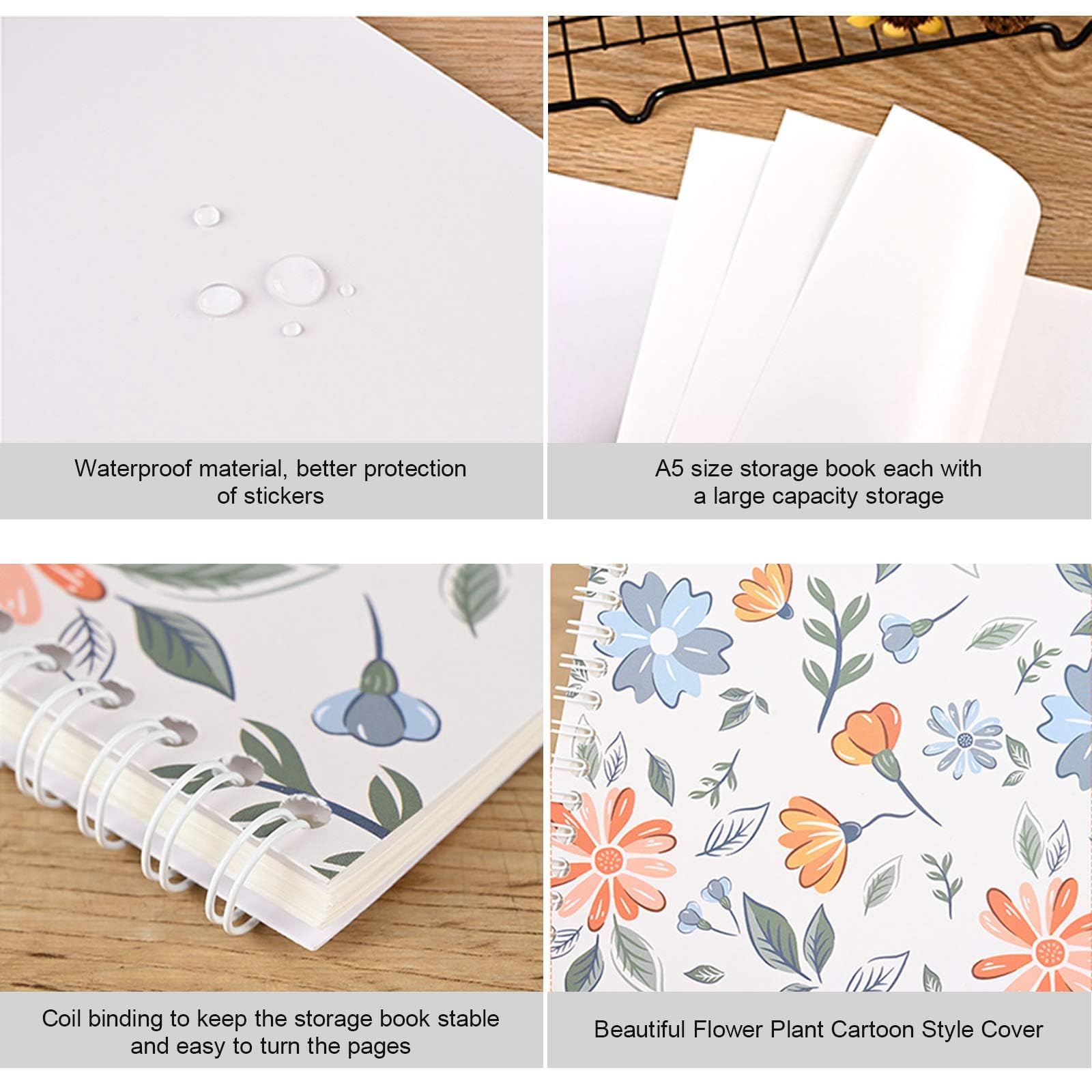 2 stuks stickers verzamelalbum, stickers verzamelalbum, A5, leeg stickeralbum, herbruikbaar stickerboek, opbergnotitieblokken voor kinderen en volwassenen, stickerverzameling 2 stuks stickers verzamelalbum, stickers verzamelalbum, A5, leeg stickeralbum, herbruikbaar stickerboek, opbergnotitieblokken voor kinderen en volwassenen, stickerverzameling