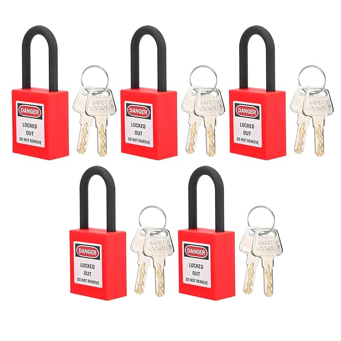 Buy Lockout Lock, Lockout Tagout Lock 5 Sets with Keys for Lock Out Tag