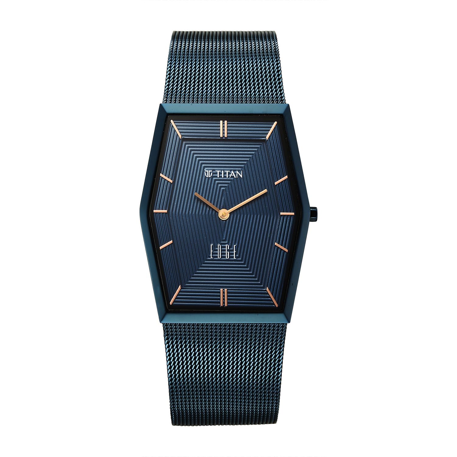 Titan Edge Whimsey Quartz Analog with Blue Dial Blue Stainless Steel Strap Watch for Men - 10056QM02-image-13