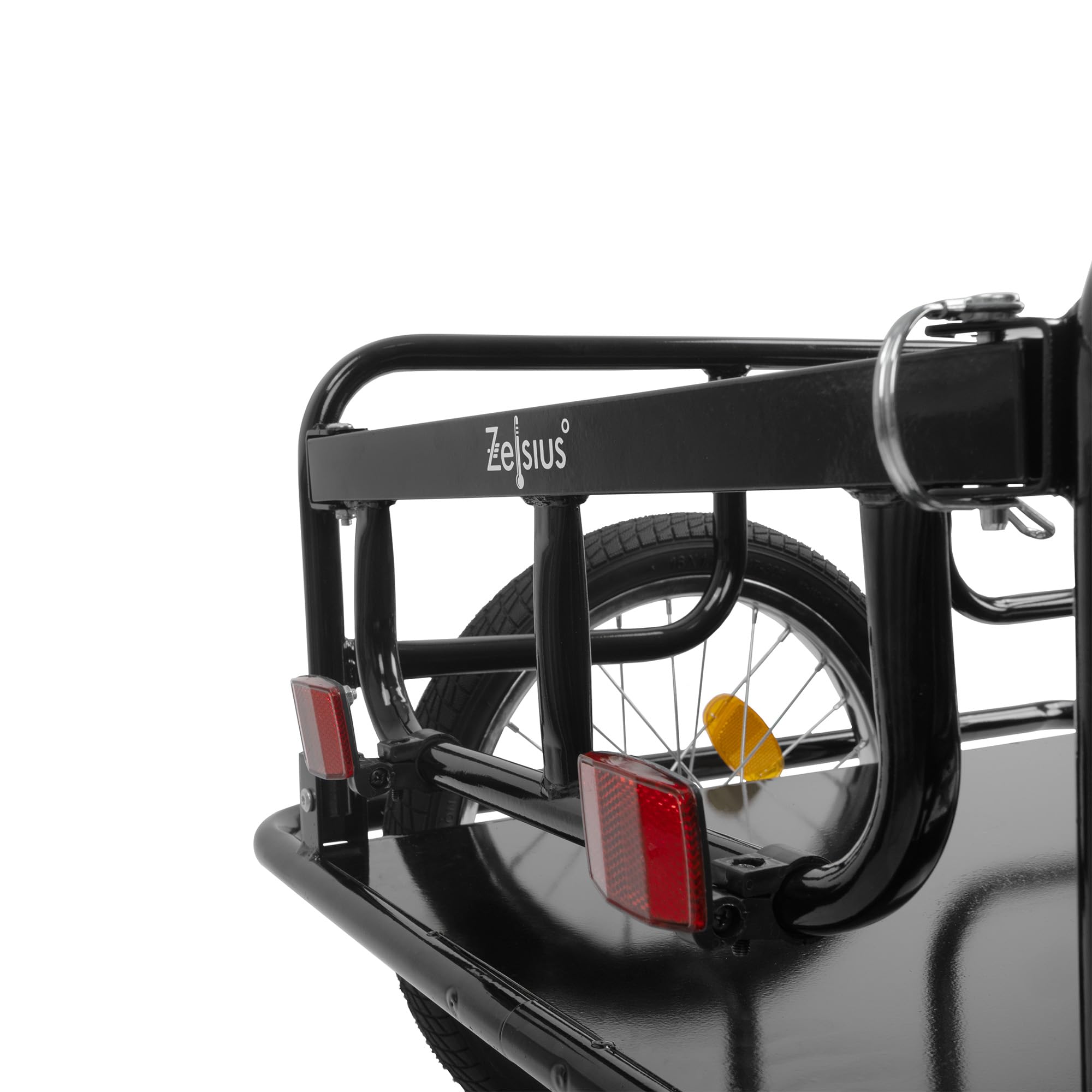 Zelsius Remorque de vélo 68 litres | Remorque de transport pliable pour 2 caisses de boissons | Chariot de transport, remorque pour vélo, remorque de charge avec attelage, remorque de roue