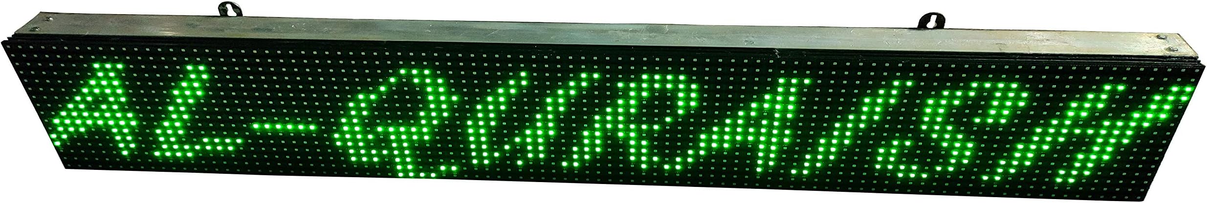 AL-QURAISH P10 Led Running/Scrolling Programable Text Message Display Board WI-FI (GREEN, 7 INCH. × 37 INCH. BOTH SIDE)