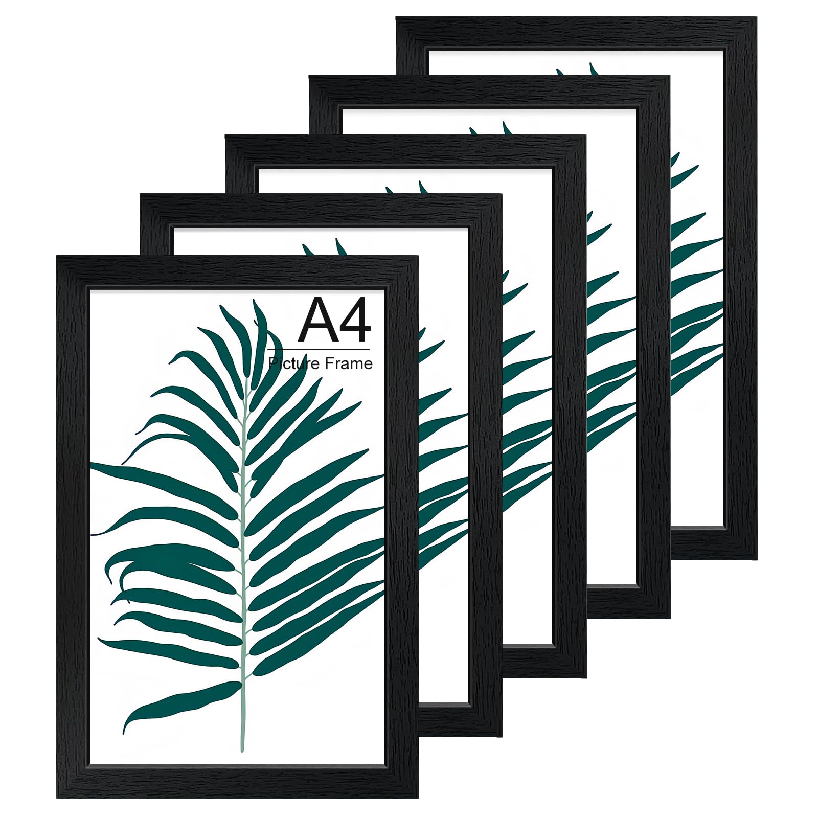 Cadre photo A4 noir en bois pour protéger vos documents et diplômes