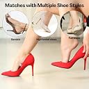 Flavizo Transparent Non-Adjustable Shoe Straps – 8pcs Anti-Slip Shoe Tightener & Accessories | Replacement Straps for Crocs, Ankle Straps for Heels & Belt Shoes for Women gallery image