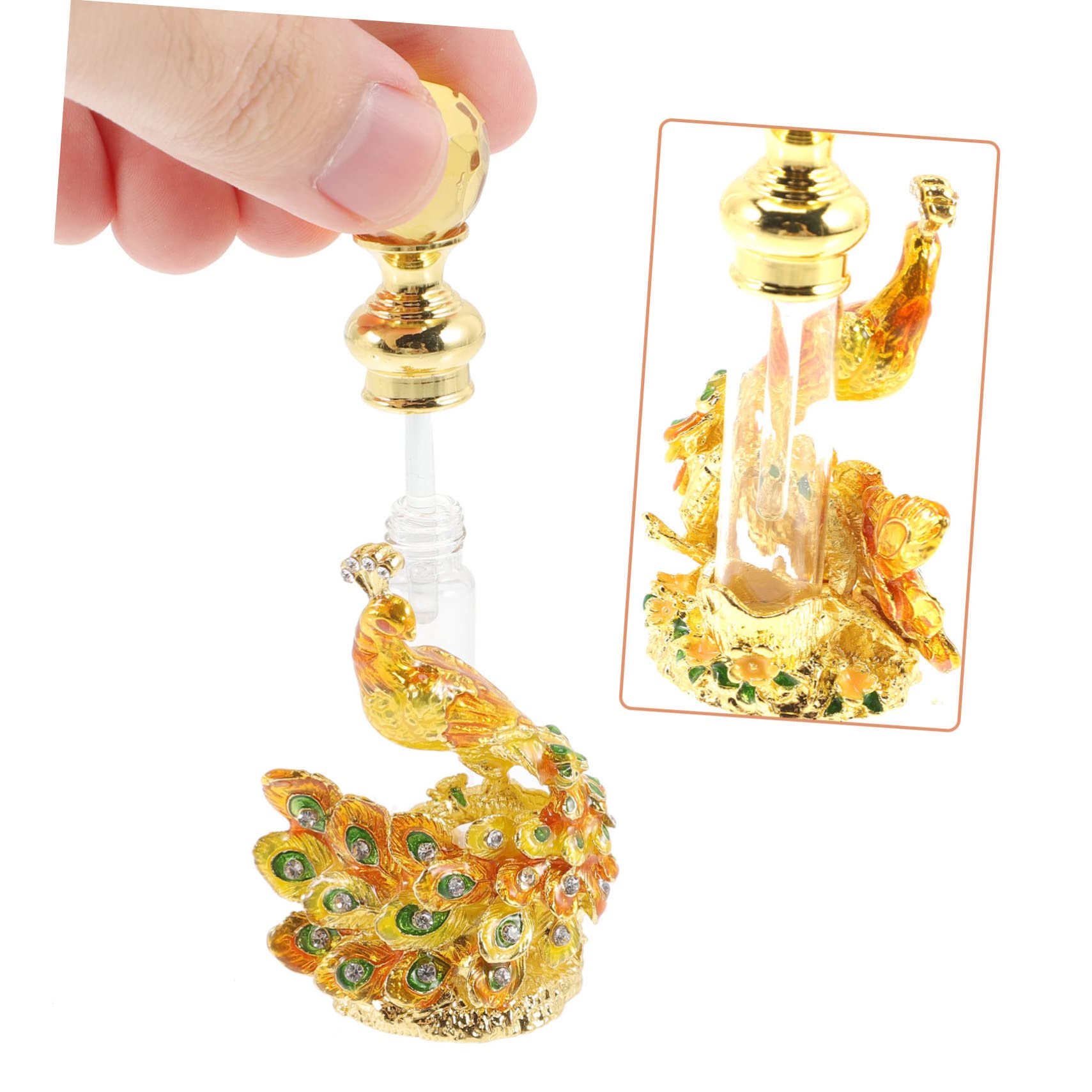 minkissy 2piezas Botella De Perfume Vacía Retro Recargable Diseño Chic Frasco Decorativo y Hermético Para Almacenamiento De Perfume y Efecto Sellado Excelente Uso Práctico y Elegante