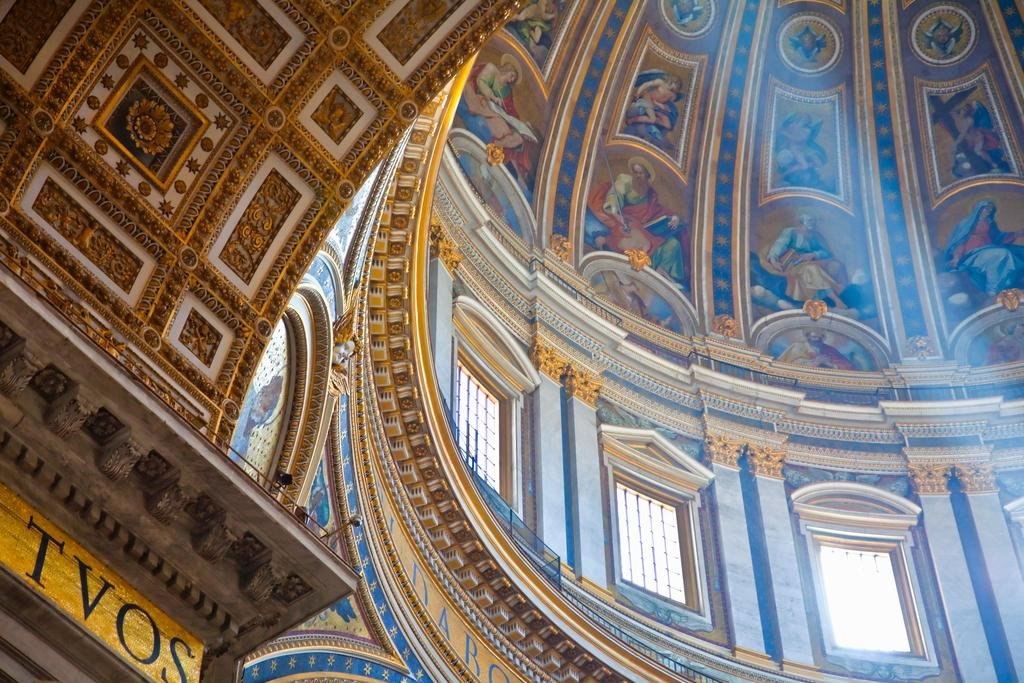 Laminated Dome of St Peters Basilica in Rome Italy Photo Photograph Poster Dry Erase Wall Art 24x16