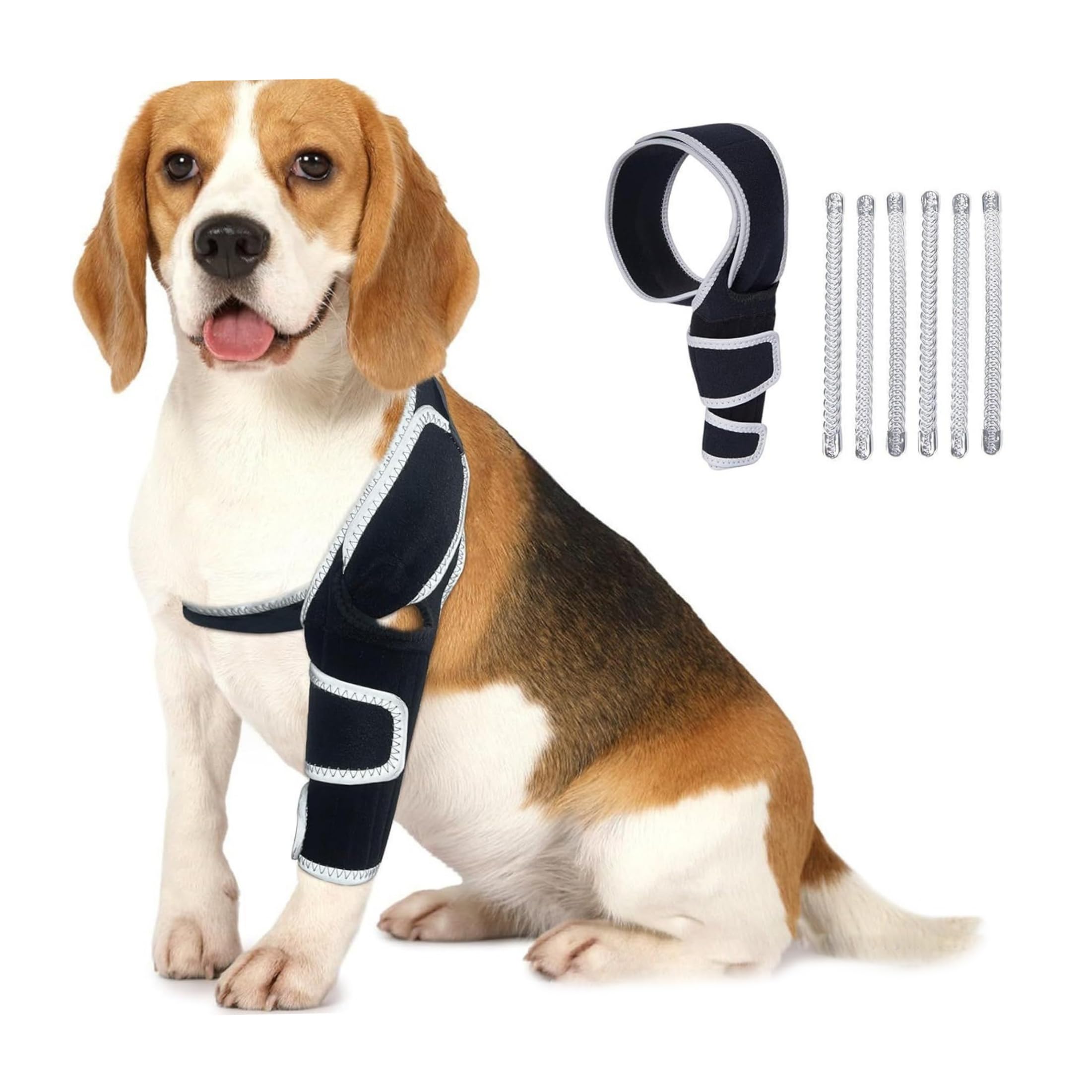 Genouillère pour chien pour le dos la jambe déchirée et support de jambe réglable