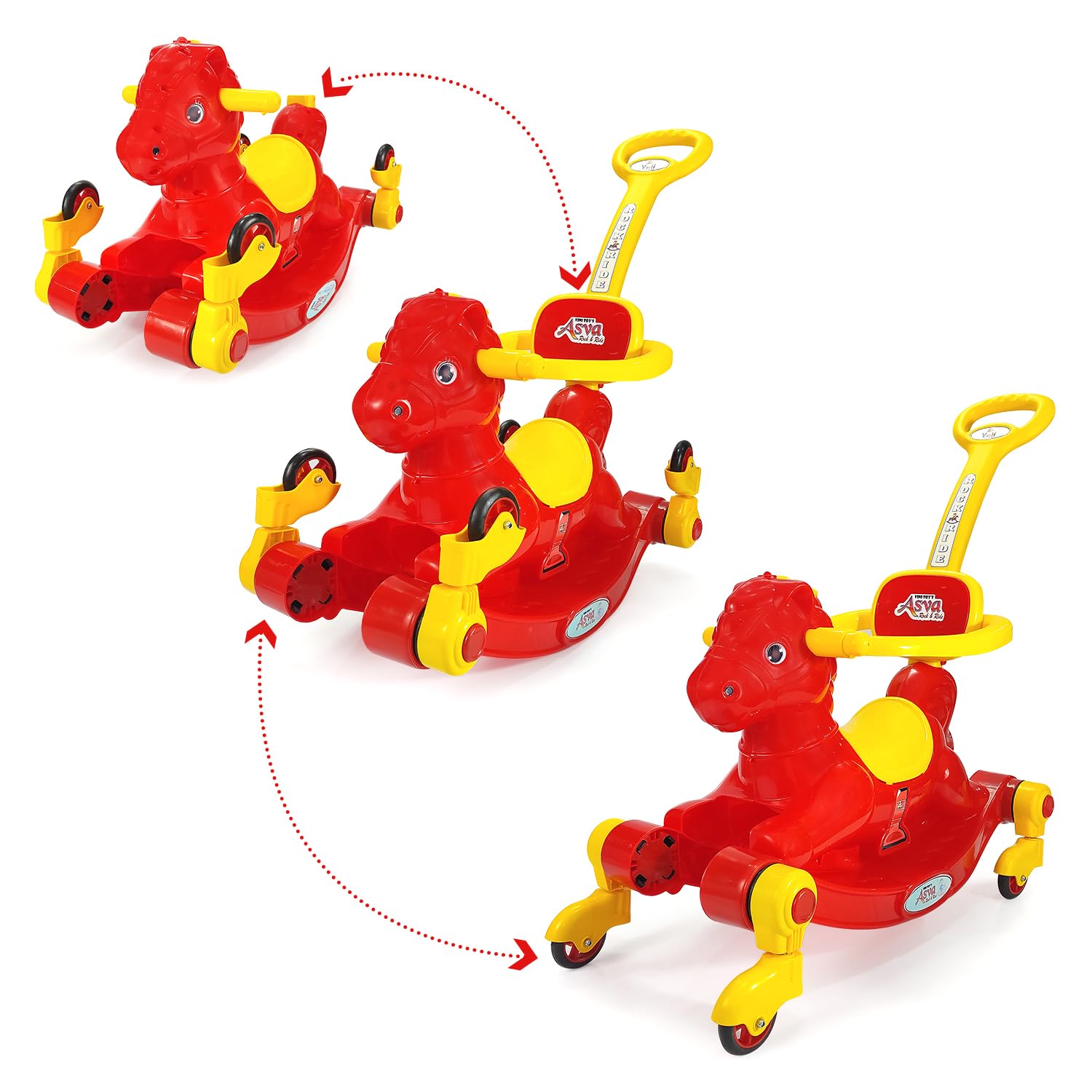 See full amazon price history chart for NHR 3 in 1 Rock & Ride Horse Rider Kids Ride On Car for Kids Toy with Rocker Parental Handle Rotating Wheel | Head & Protective Armest Ages 2-3 Year (Red) NHR 3 in 1 Rock & Ride Horse Rider Kids Ride On Car for Kids Toy with Rocker Parental Handle Rotating Wheel | Head & Protective Armest Ages 2-3 Year (Red) (B0D9GR7HV9) Amazon Price History, Amazon Price Tracker