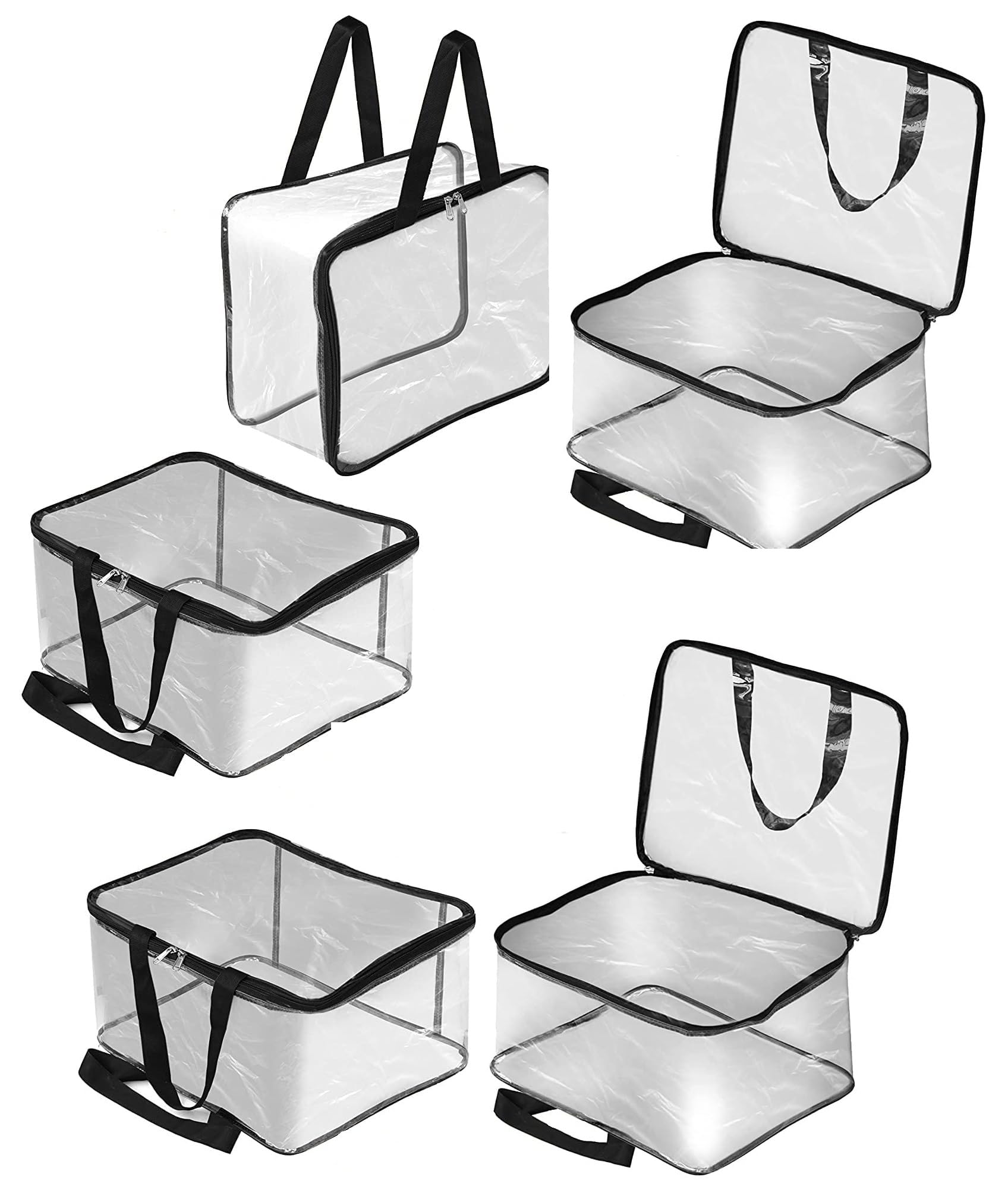 ELMVIA Multipurpose Transparent Storage Bag for Clothes PVC Packing Organizer For Sarees Clothes (3 PACK) (B0D5RC1RFT) Amazon Price History, Amazon Price Tracker