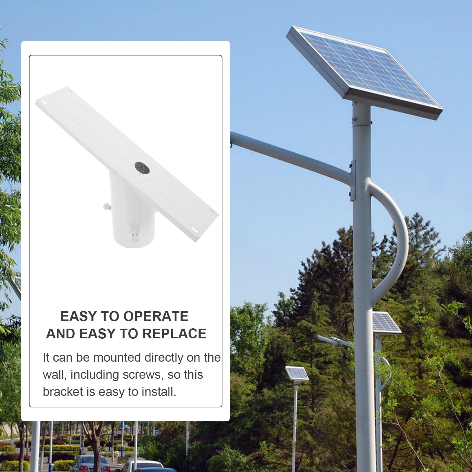 Soporte para Paneles Solares de Hierro Ajustable para Farola Solar