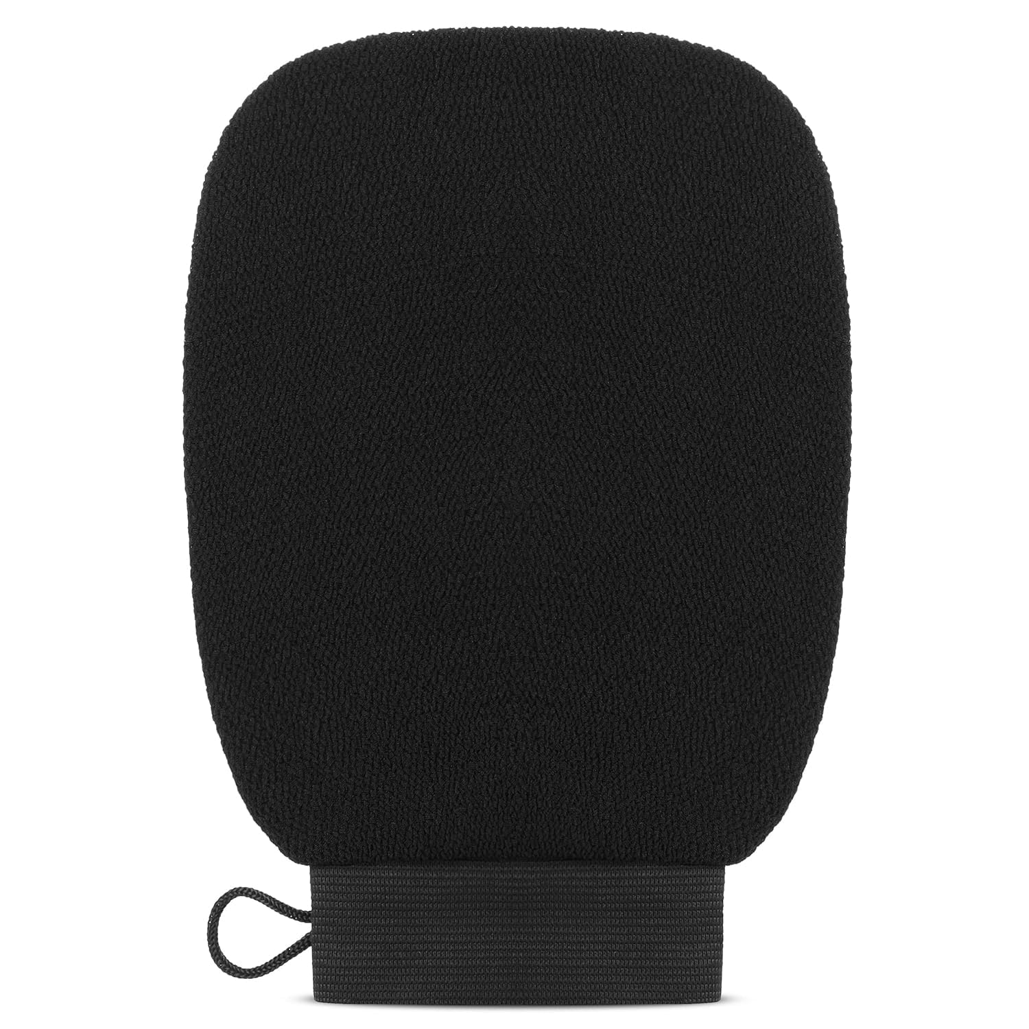 Exfoliating Body Scrub Gloves, Loofah for Men and Women, Gentle On Skin, Easy To Use, Removes Dead Skin, Blackheads, Impurities, Sustainable Hand Bathing Gloves (Black)