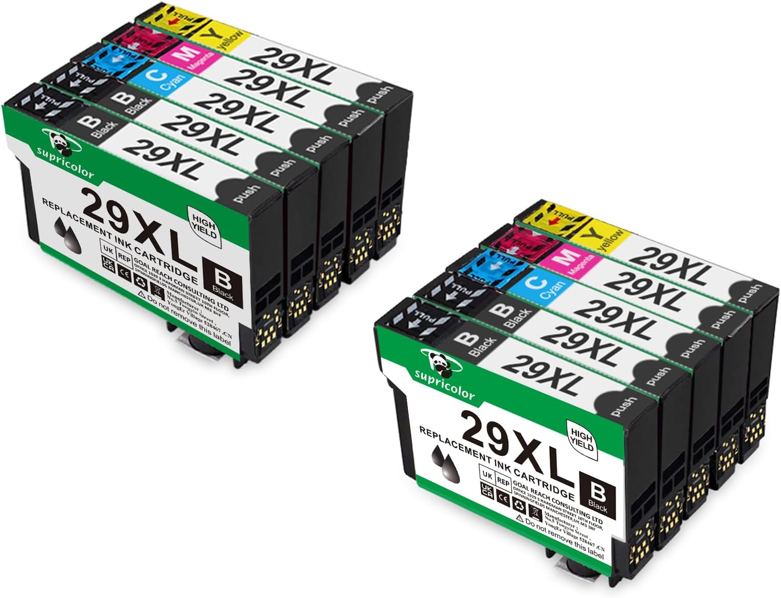 Supricolor Compatible 29 29XL Ink Cartridges, Work for Expression Home XP-255 XP-452 XP-352 XP-245 XP-255 XP-342 XP-247 XP-442 XP-235 XP-432 XP-332 XP-335 XP-435 (2 Sets+ 2BK)