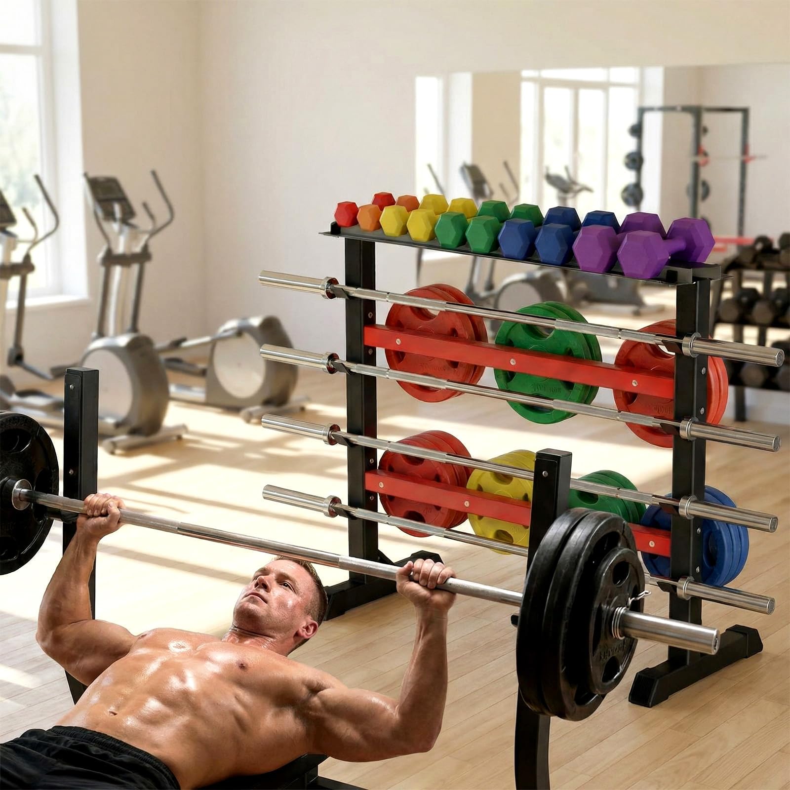 Supporto per manubri pesi per sollevamento pesi per sollevamento pesi fitness Porta Dischi Pesi Manubri per Palestra Casa max. 300 kg