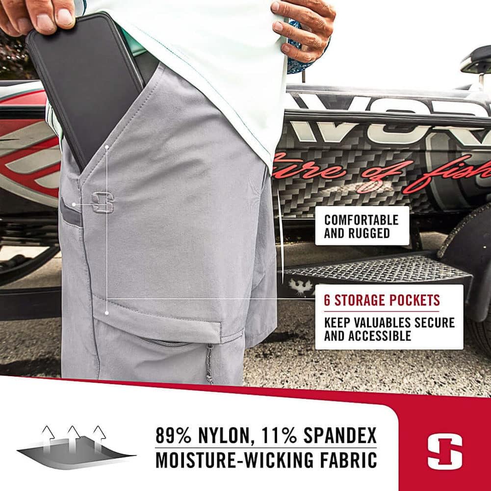 Striker Men's Tournament Rugged Medium Light UPF 50+ Breathable Moisture-Wicking Outdoor Active Casual Fishing Shorts