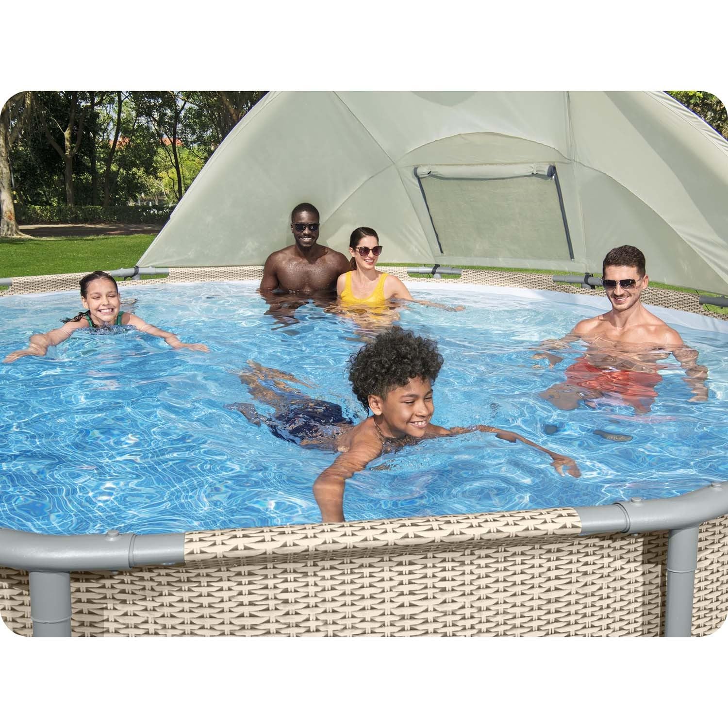Bestway Auvent de piscine hors sol Blanc
