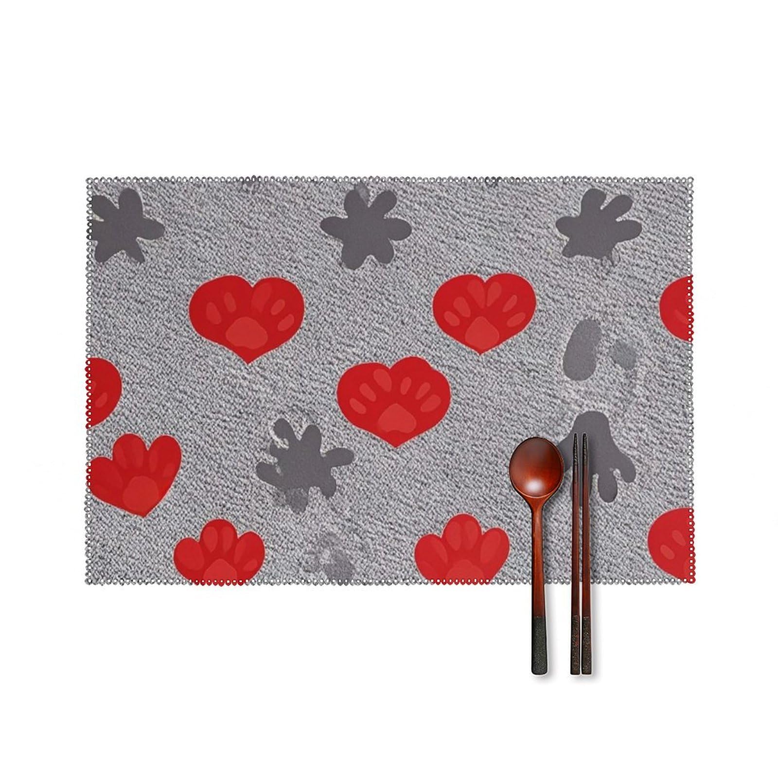 Set de table griffe de chien pour une décoration de table de fête ludique