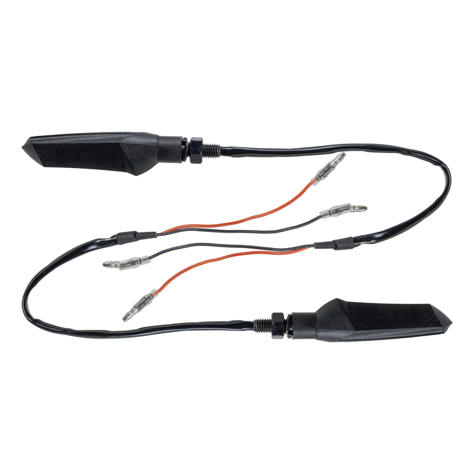 Simda Pro E Mark Led Motorrad Laufeffekt Blinker Lauflicht Sequentiell  Schwarz Universal Quad ATV Lauflichtblinker Super Optik und Schön Hell  Wasserprüf IP67 E Prüfzeichen : : Auto & Motorrad