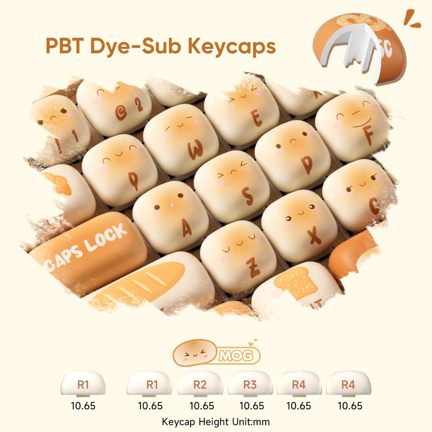 MONSGEEK AKKO x MG108B Bun Wonderland Mechanical Keyboard Hot-Swappable Multi-Mode Gaming Keyboard with PBT Dye-Sub MOG Profile Keycaps Pre Lubed Piano Switch