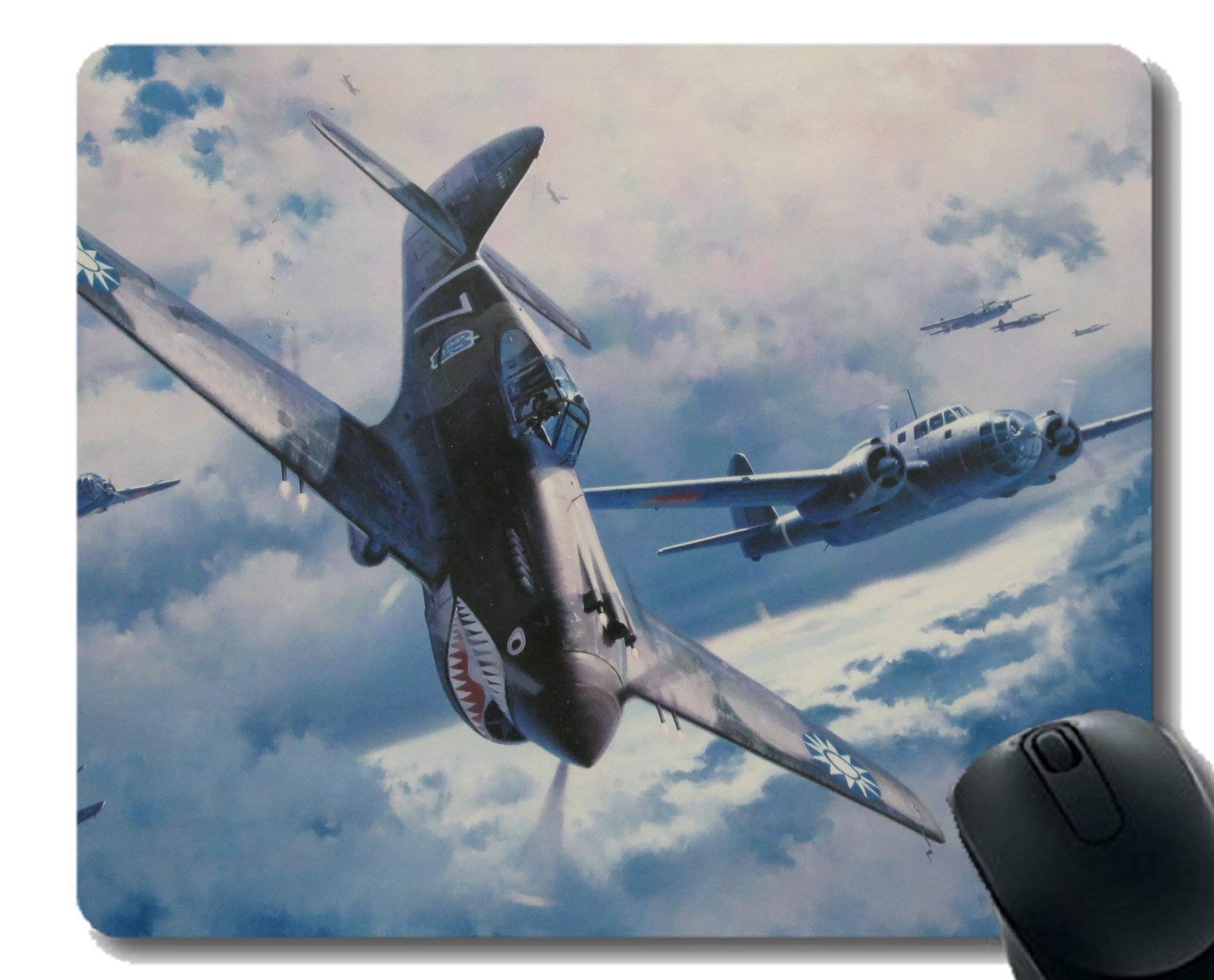 YENDOSTEENGaming Mouse Pad,Curtiss P 40 Warhawk Warplane Large Gaming Mat