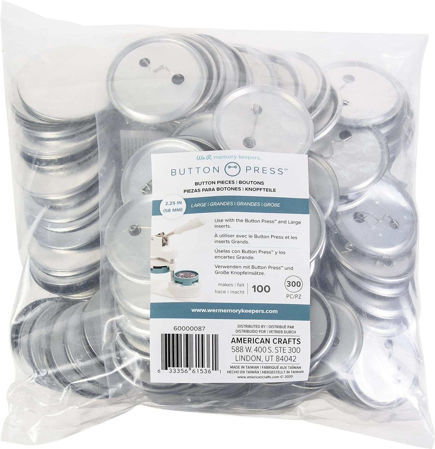 We R Memory Keepers, Button Press Refill-Large,...