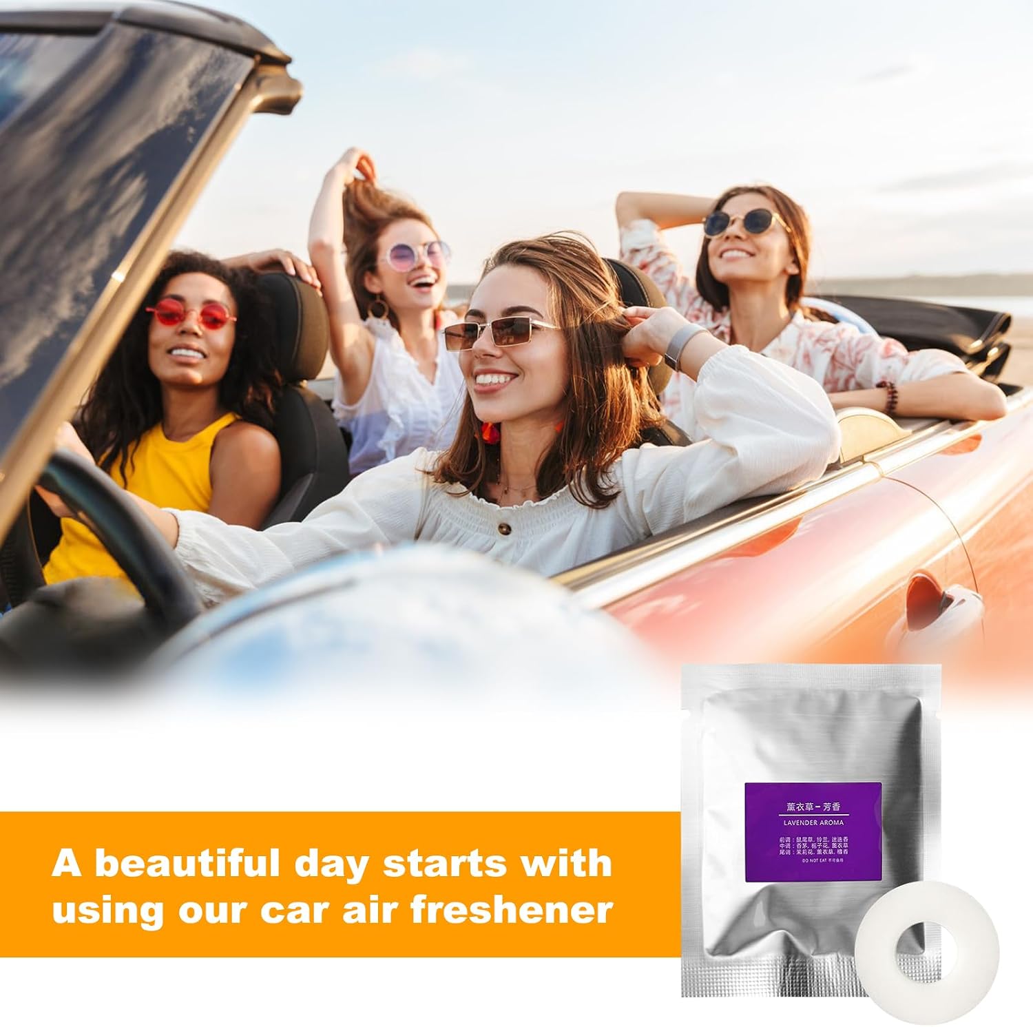 Solid Aromatherapy Discs, 10 Pack, Three Fragrances, Suitable for Bathrooms, Rooms, Vehicles, and Floor Vents (Lavender)