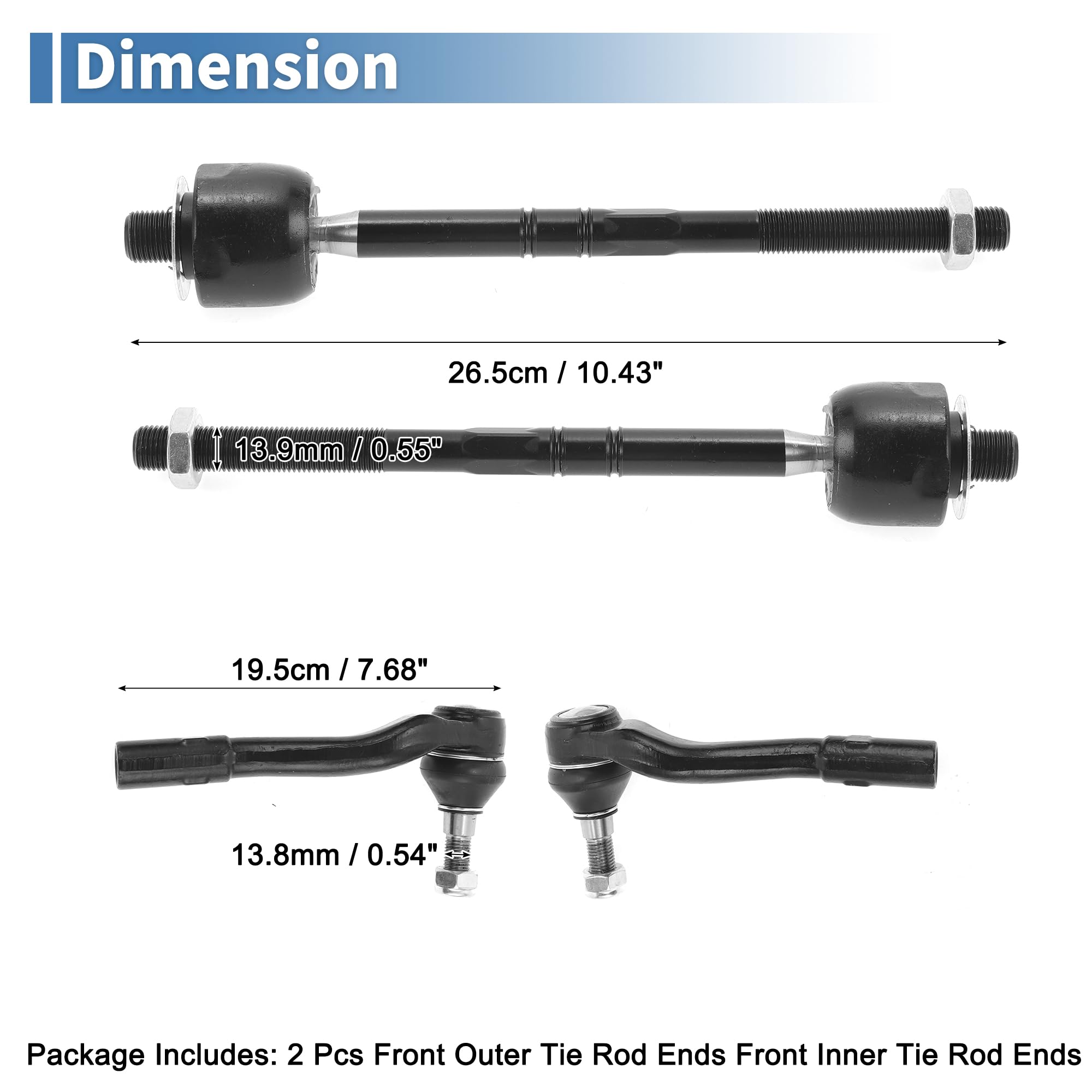 Rotule De Direction Intérieure ABS Pour SsangYong Korando, Musso - Barre De Connexion - Compatible Avec Modèles 2.9 TD, 2.2 D, 2.9 D, Etc.